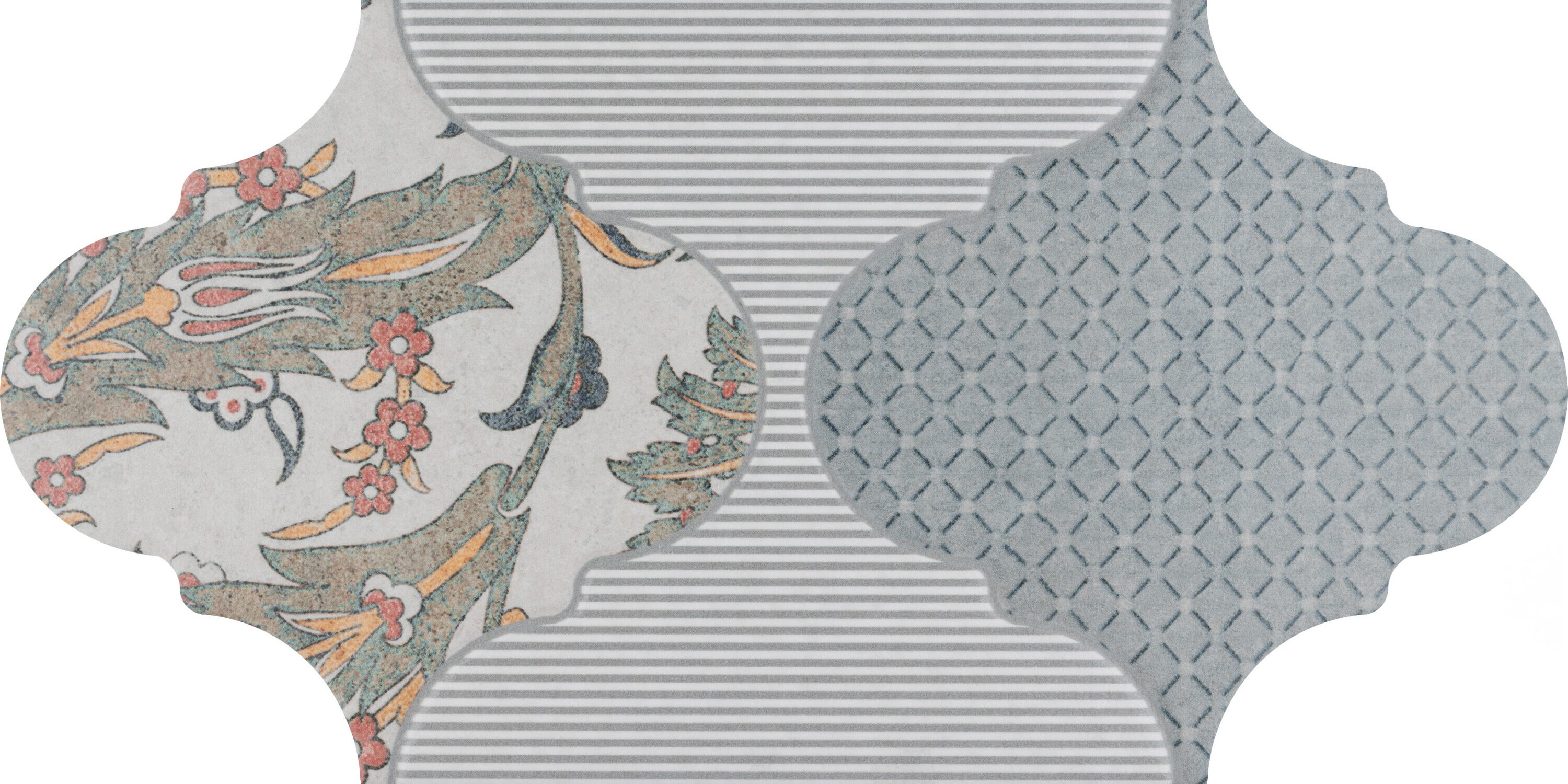 Affinity Tile S1XCD6TUMP Sample - Tula Provenzal Mix 6-in x 13-in Matte Porcelain Patterned Floor and Wall Tile