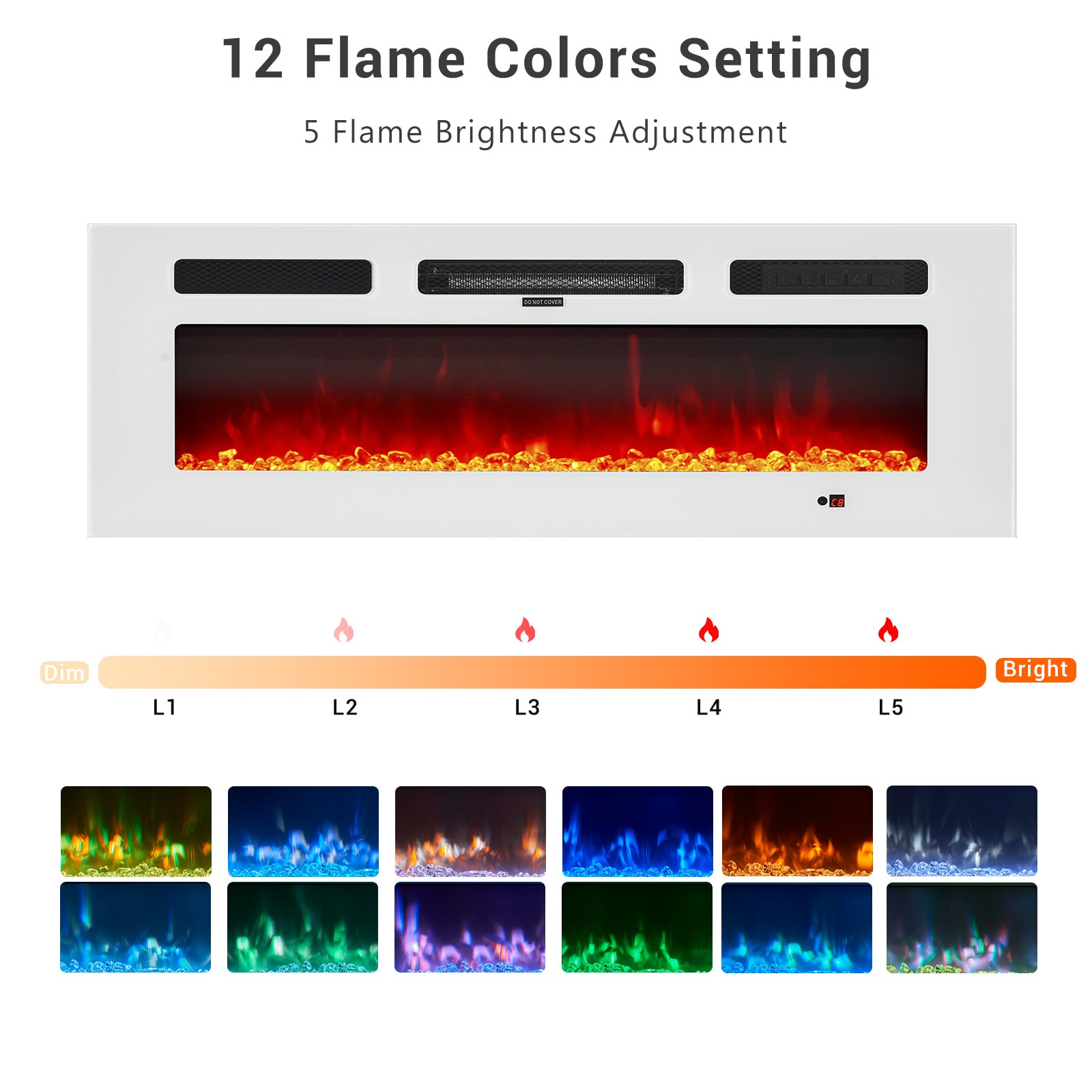 Bapipro TE04A302W Electric-Fireplaces - View #3