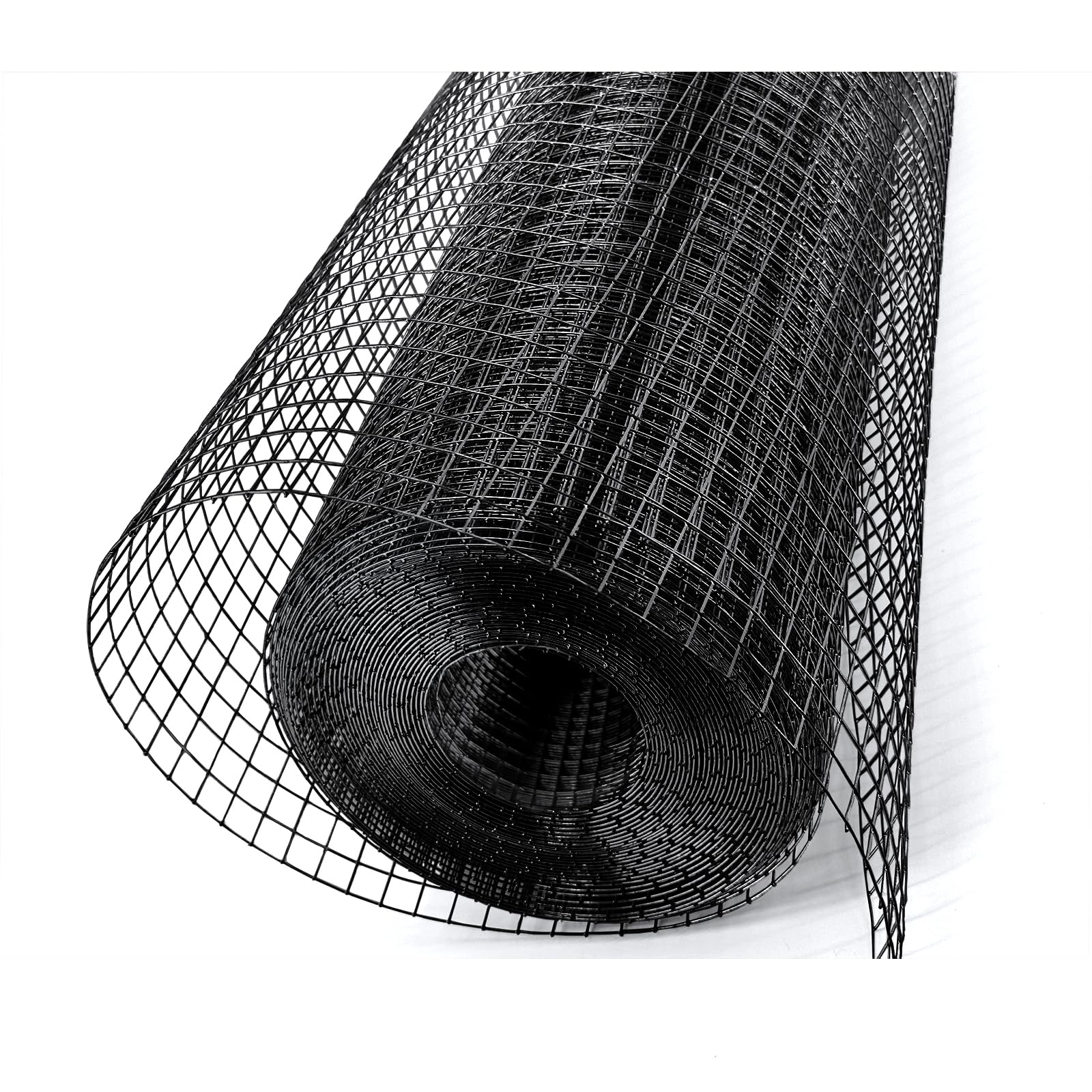 Anqtovp  Black PVC Coated Hardware Cloth Roll Half Inch Mesh 48 Inch x 100 Foot 19 Gauge Welded Wire for Chicken Coop Garden Fence Rodent Barrier