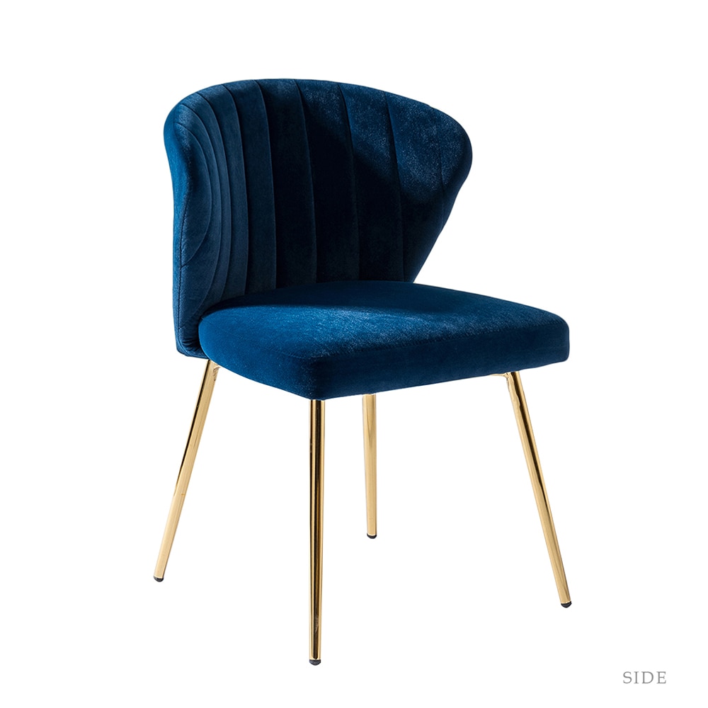 14 Karat Home CHM6125A-NAVY Casual NAVY Velvet Accent Chair