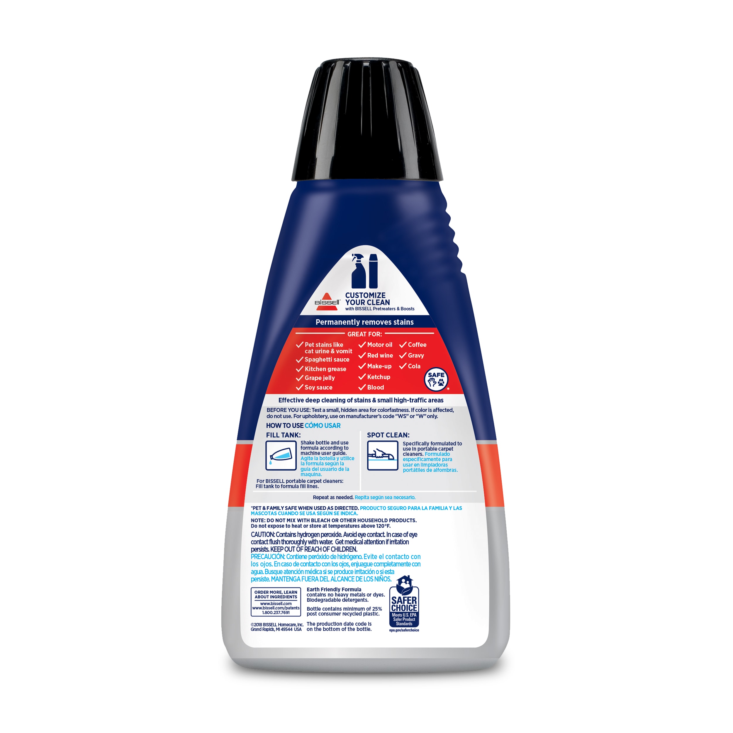  BISSELL Simply Spot & Stain Portable Carpet Cleaner Formula, 32  oz, 3368 : Health & Household