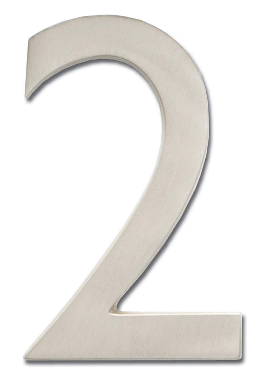 Architectural Mailboxes 3585SN-2 5-in Satin Nickel Number 2