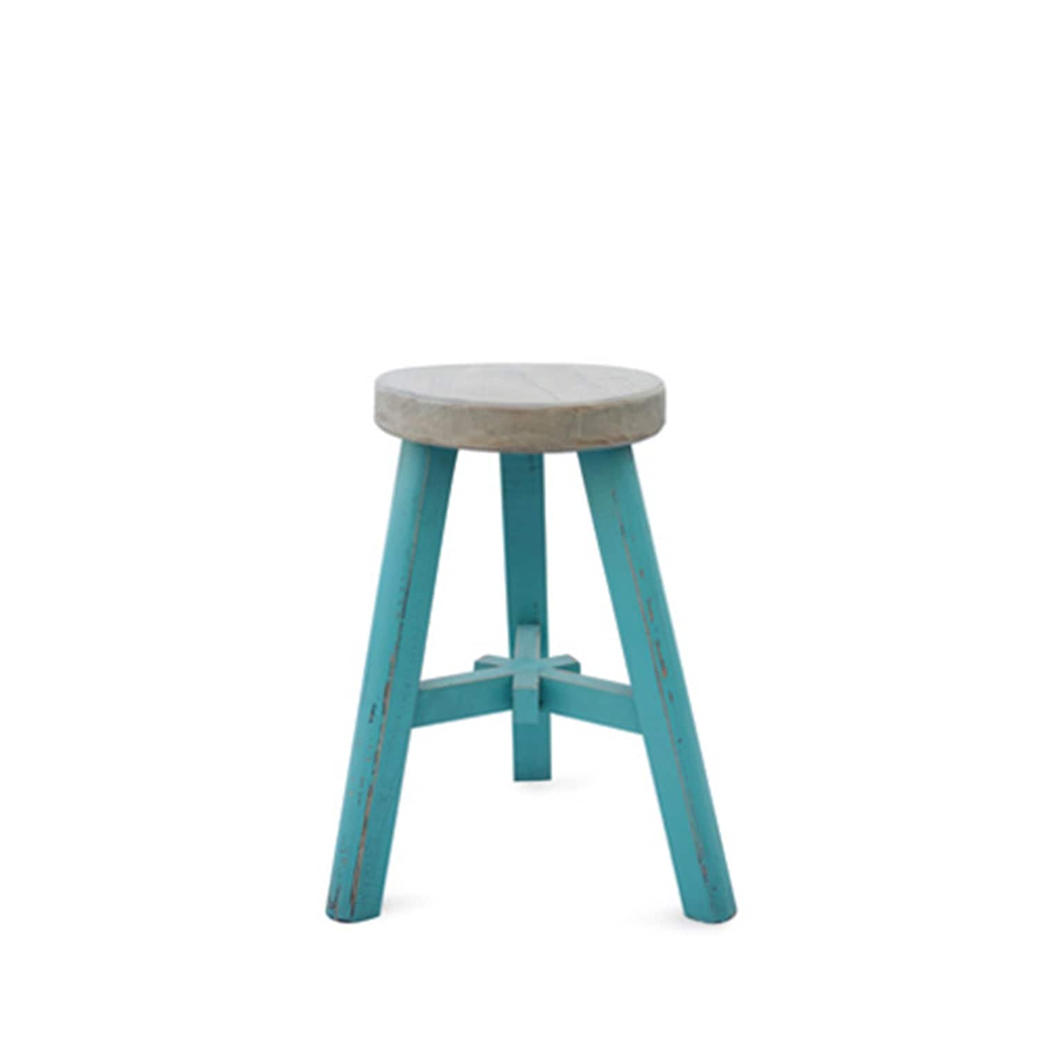 Primitive PCUB022TUR10 Natural 17-in H Bar height Wood Bar Stool