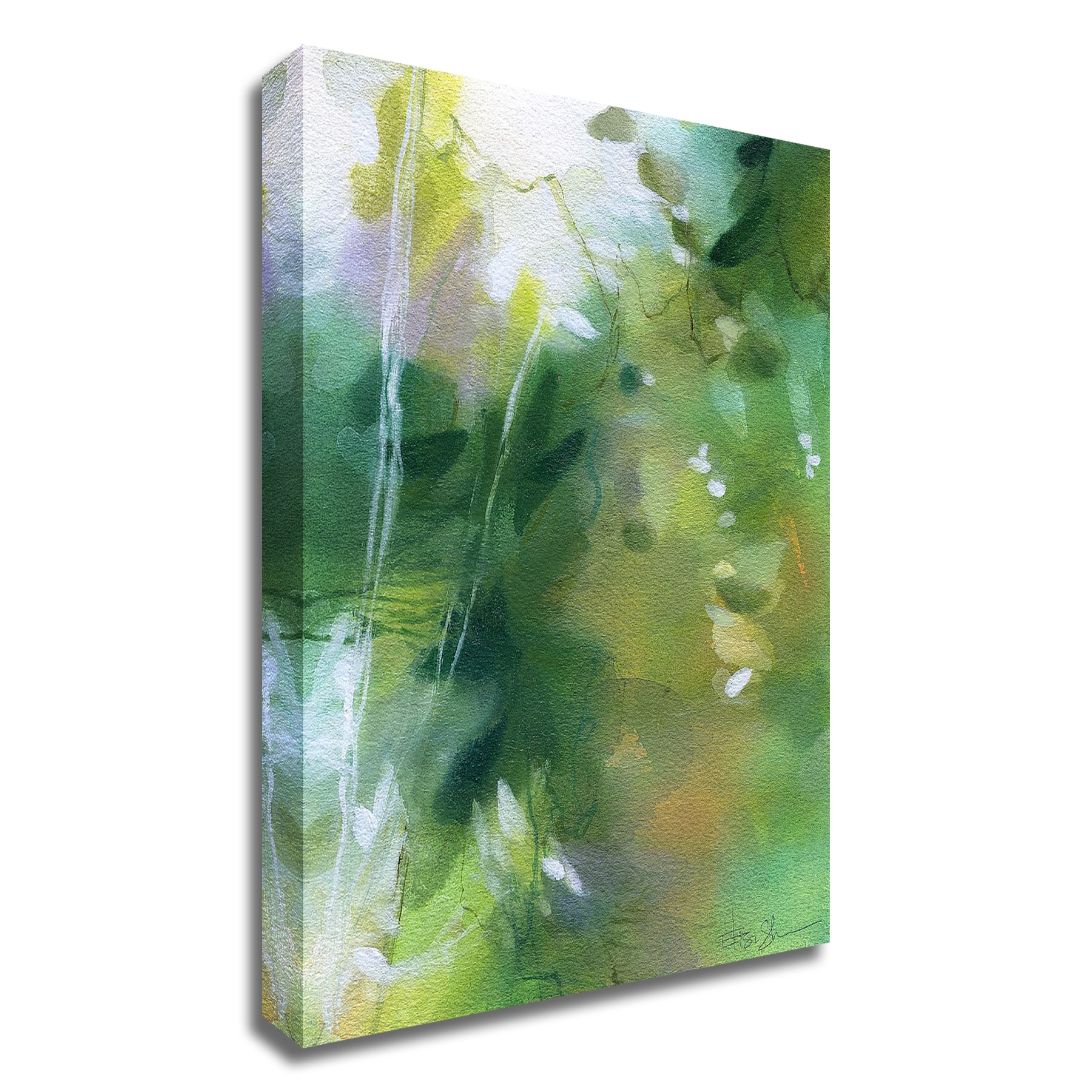 Tangletown Fine Art 8S1781DC-2430 Verdant Shallows I Elisa Sheehan 30-in H x 24-in W Abstract Print on Canvas