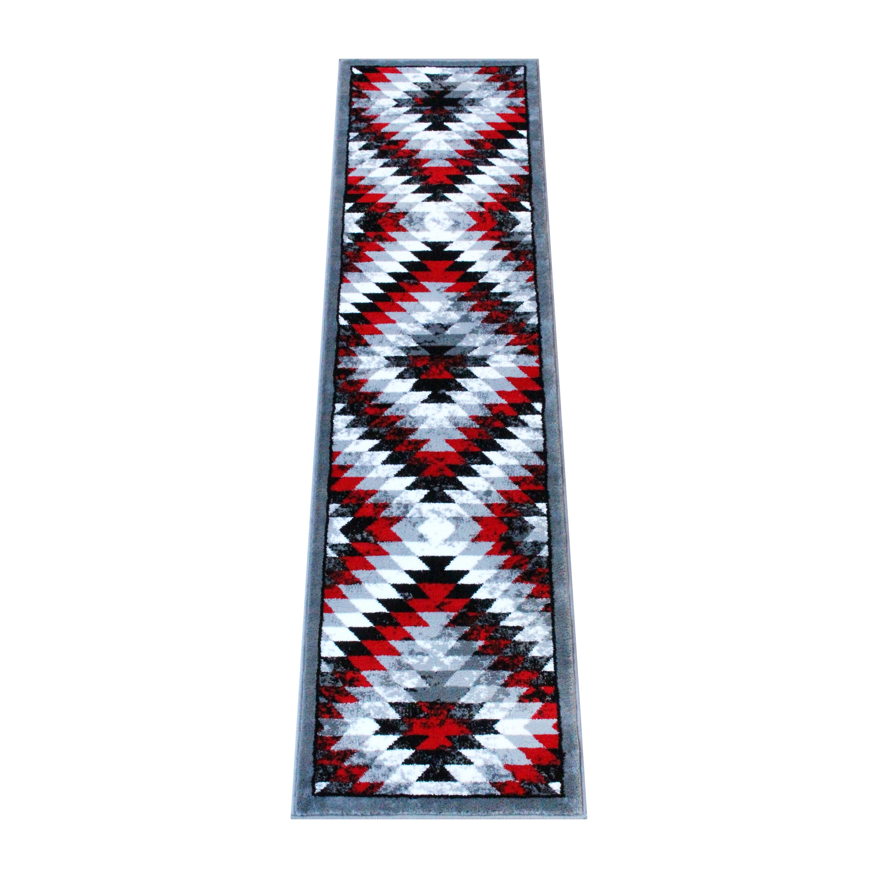 Flash Furniture 840196361840 Teagan 2 X 7 (ft) Red Indoor Southwestern Area Rug