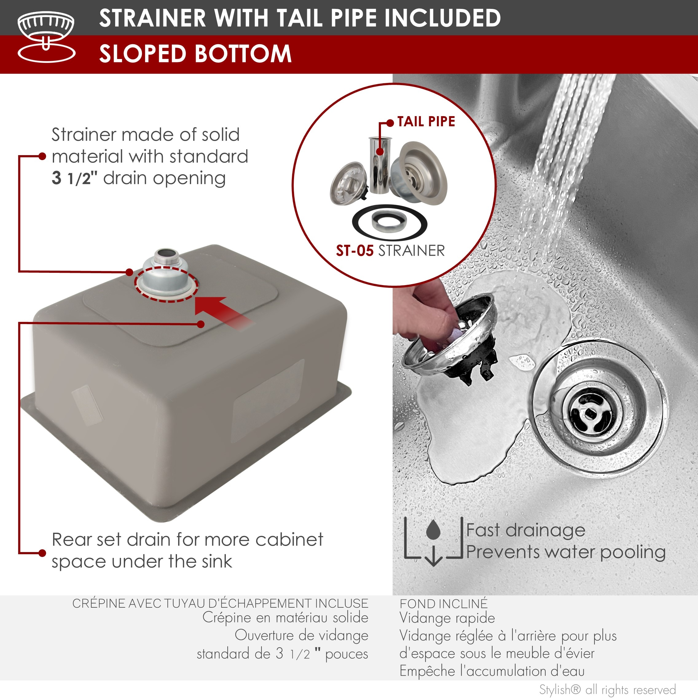 Stylish S-408T1 Kitchen-Sinks - View #7