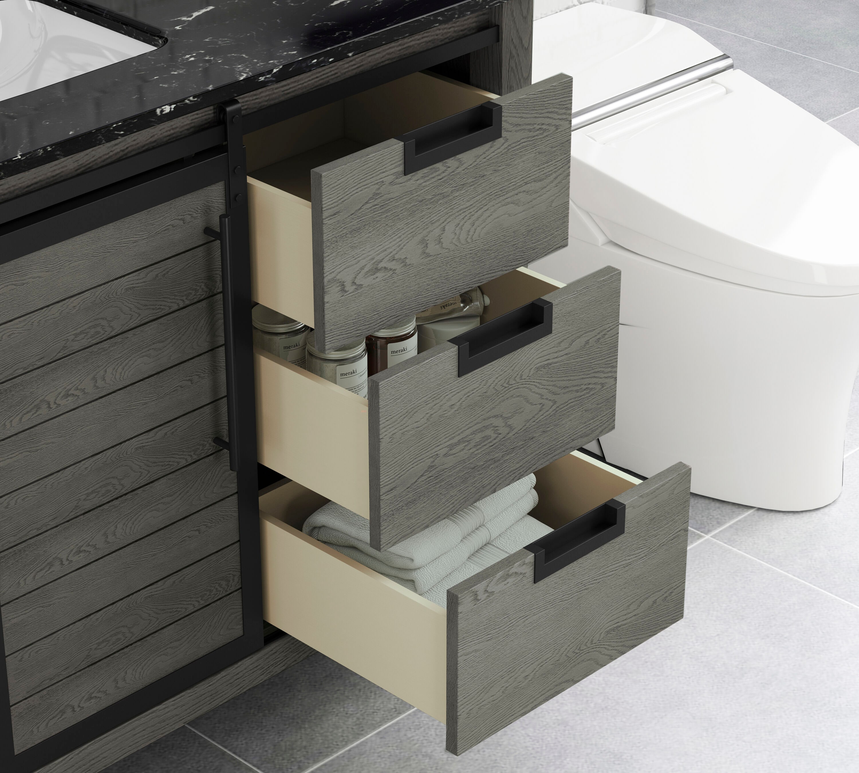 allen + roth TJ-0113V3622GR Bath-Vanity-Combo - View #9