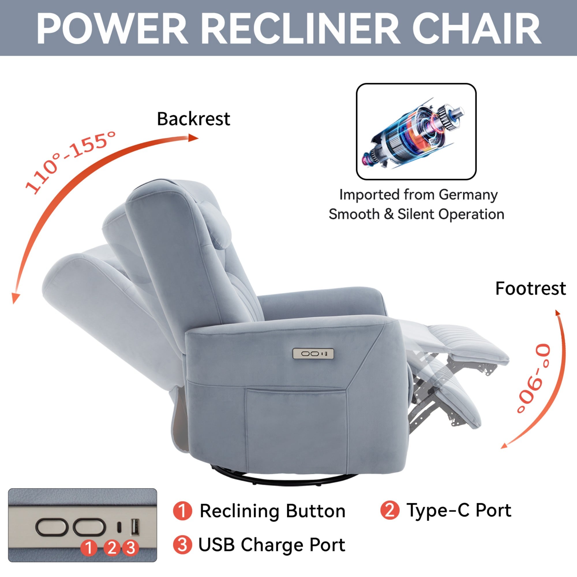 Boyel Living BL-CM808BL recliners - View #5