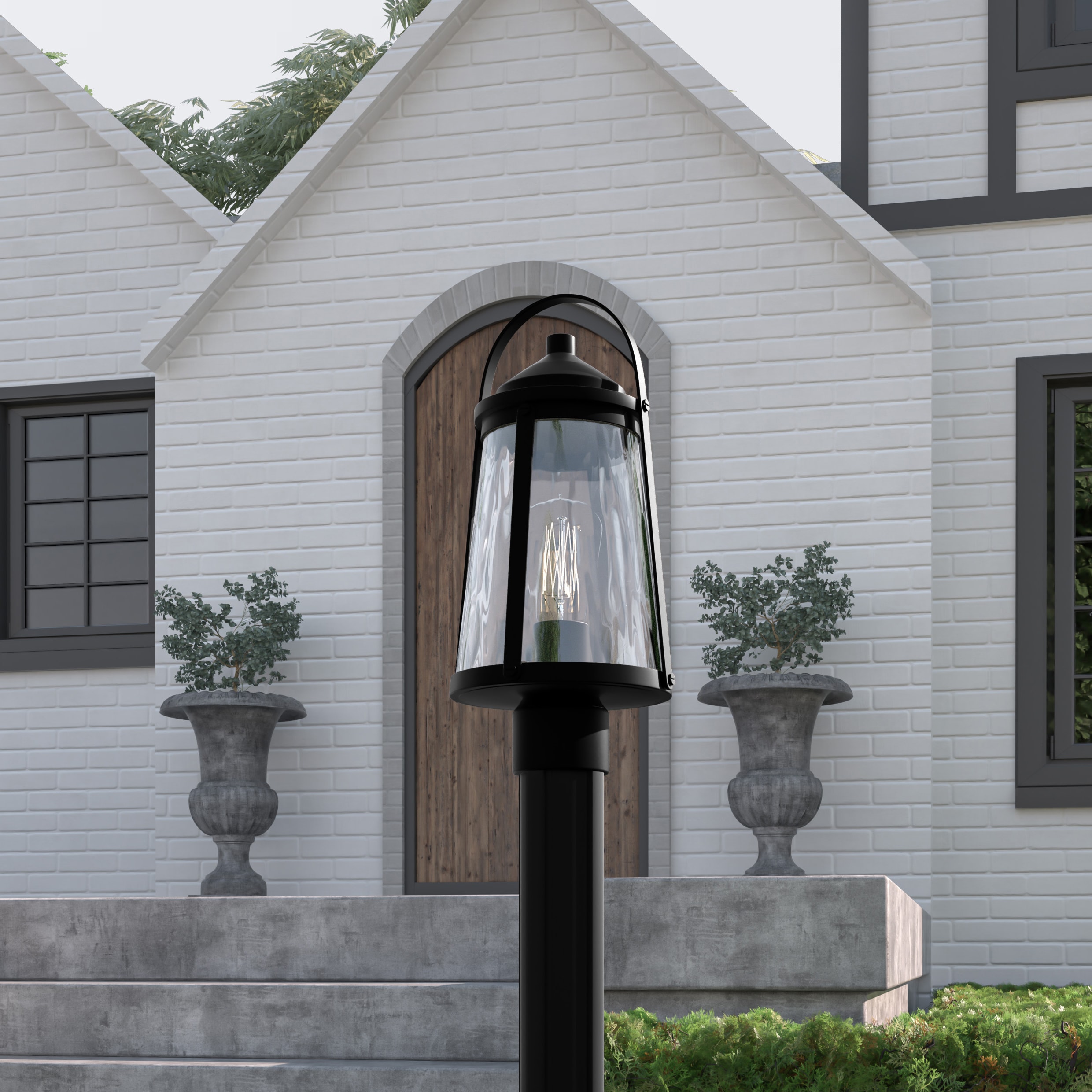 Quoizel LWS5893F Amara 17.5-in Matte Black Traditional Outdoor Light post lantern