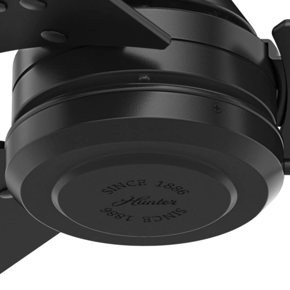 Matte Black 52" Outdoor Ceiling Fan with Reversible Blades