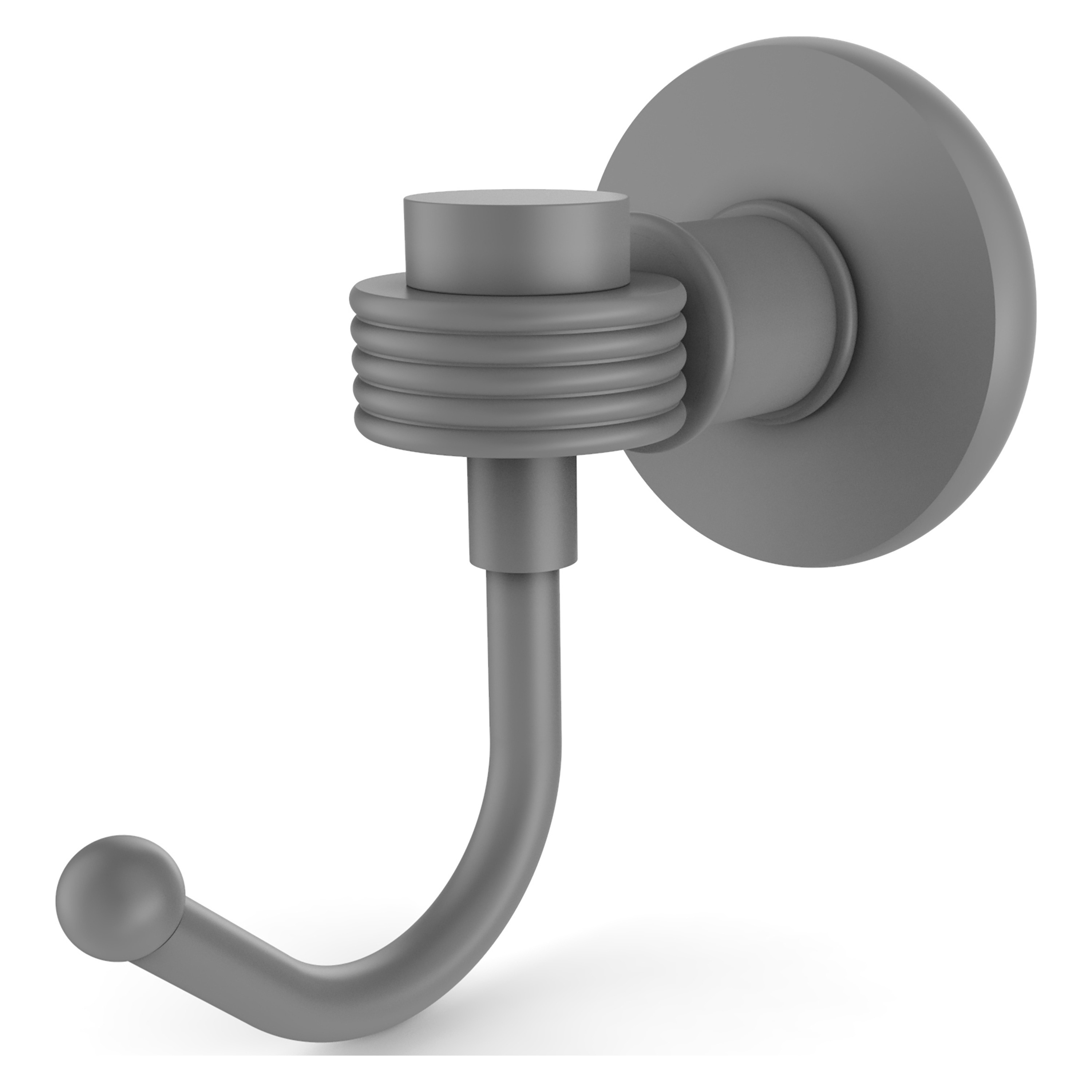 Allied Brass 2020G-GYM Continental Matte Gray Single -Hook Wall mount Towel Hook