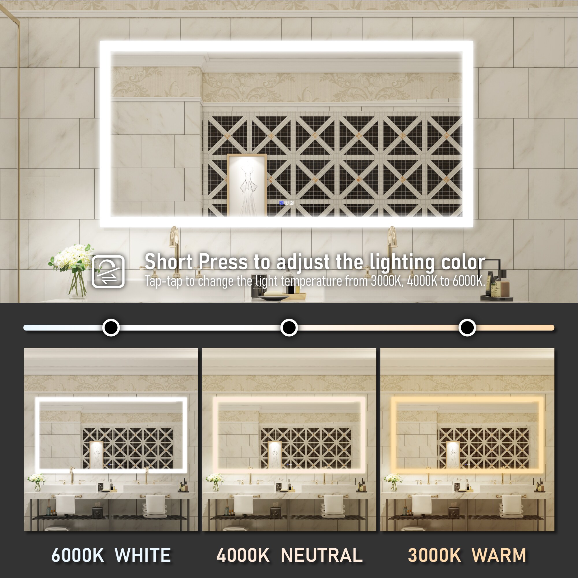 Forclover FLW-LP7236 Framed-Bath-Mirrors - View #5
