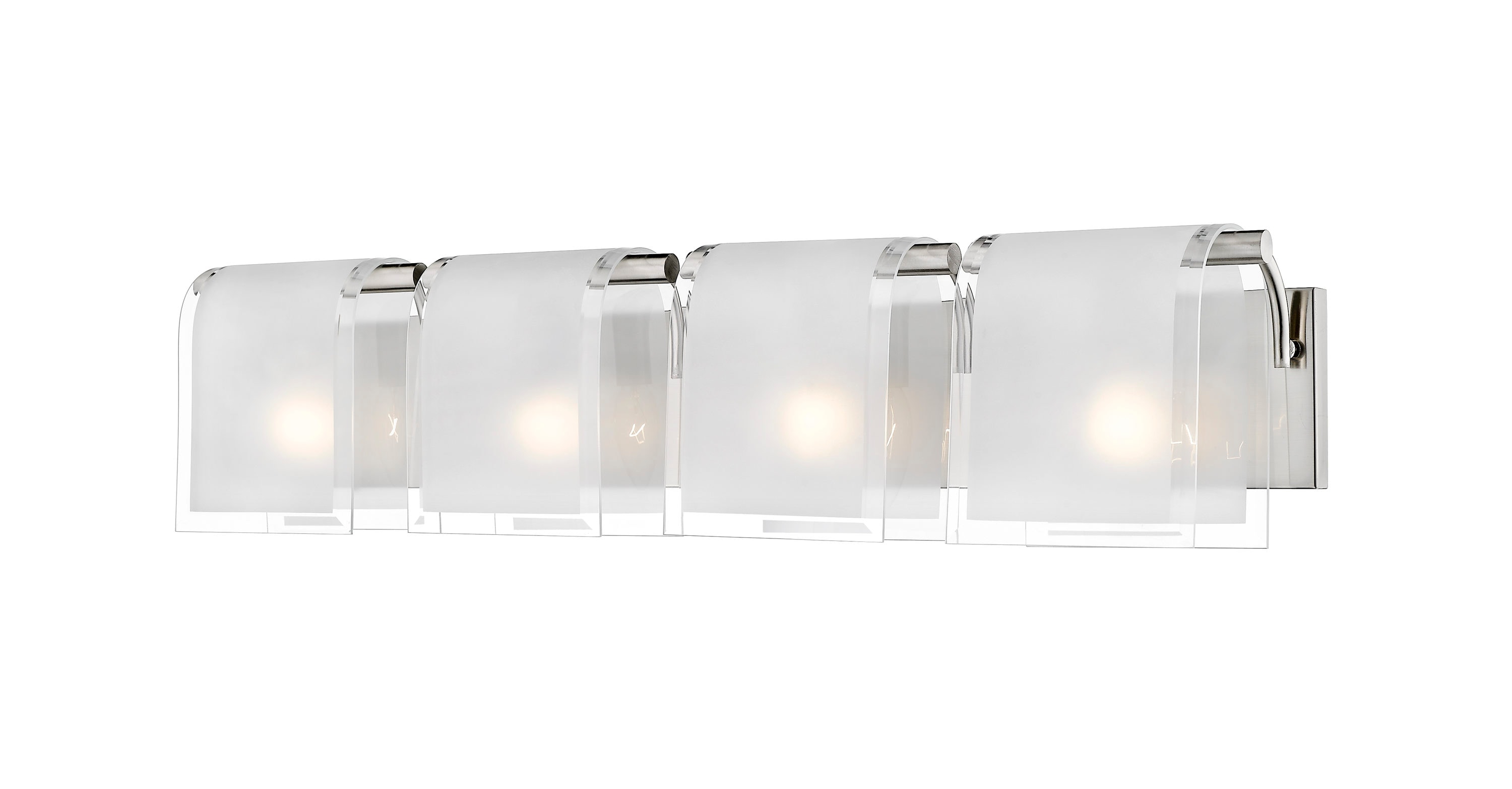 Z-Lite 169-4V-BN Zephyr 30.625-in 4 -Light Brushed Nickel Transitional Vanity light