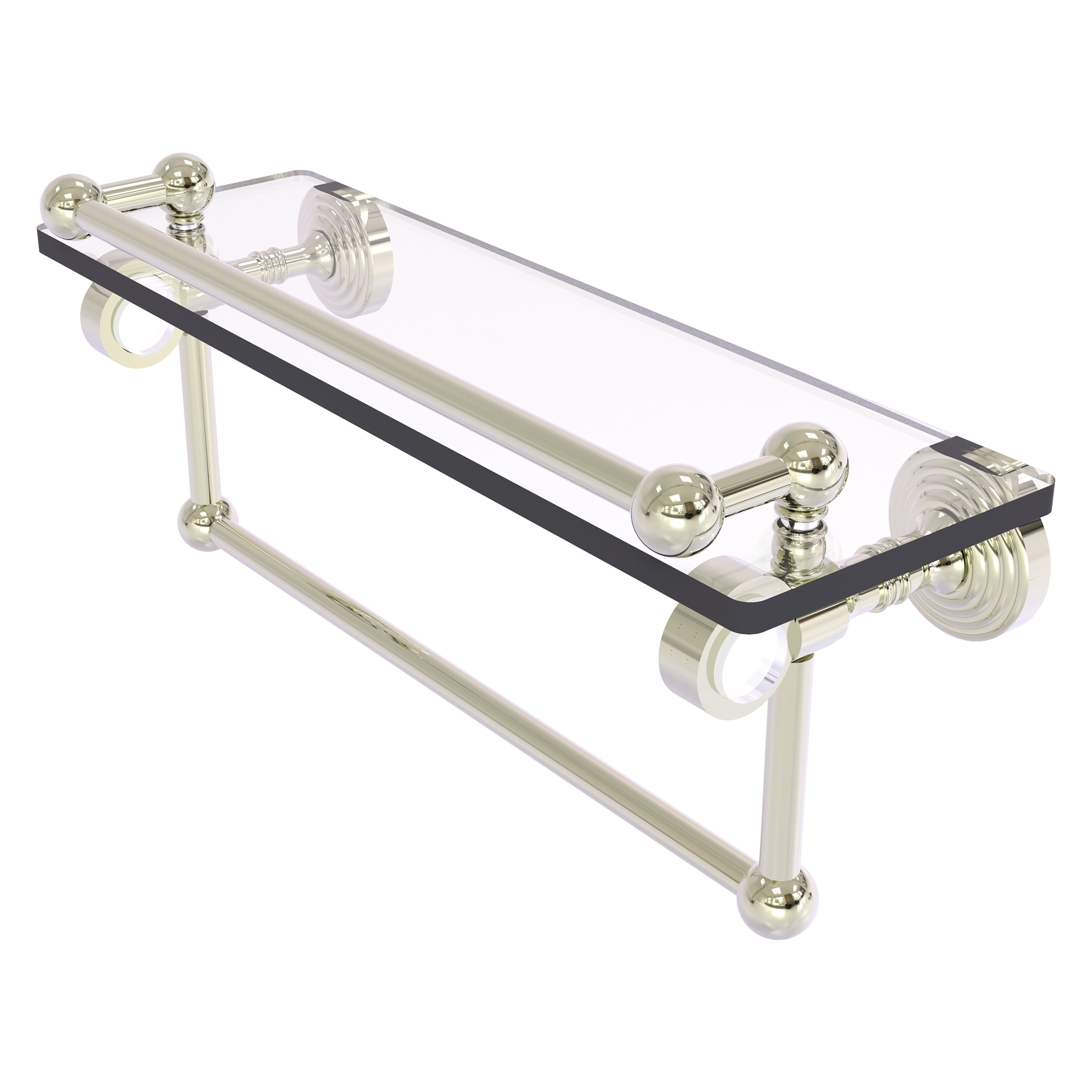 Allied Brass PG-1TB-16-GAL-PNI Pacific Grove Polished Nickel Wall mount Bathroom Shelf ( 16-in x 6.8-in x 5-in )