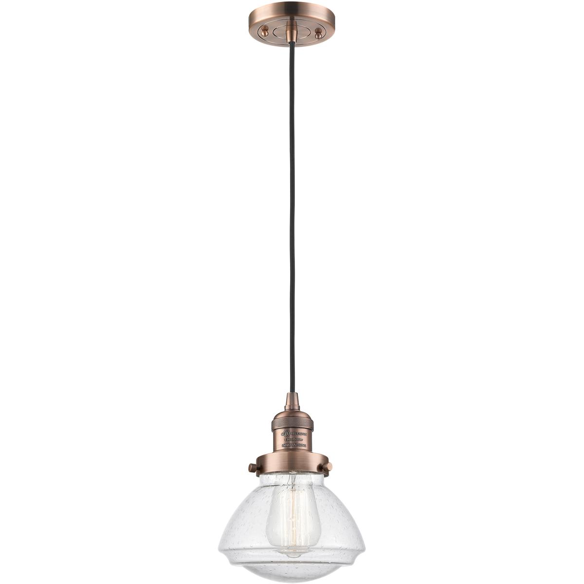 Innovations Lighting 1768158 201C-AC-G324-LED Franklin Restoration Olean Mini Pendant