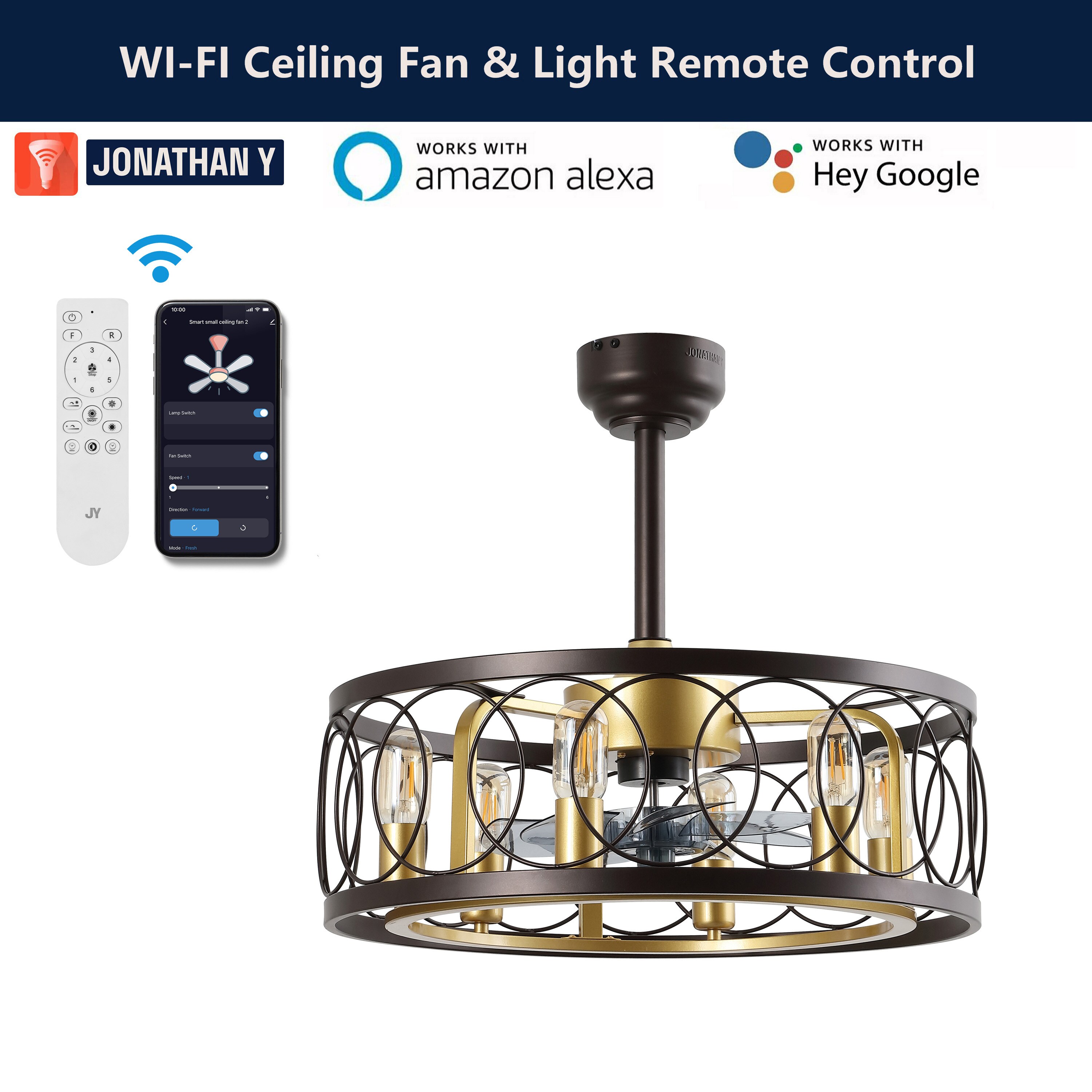 JONATHAN  Y JYL9732B Ceiling-Fans - View #5