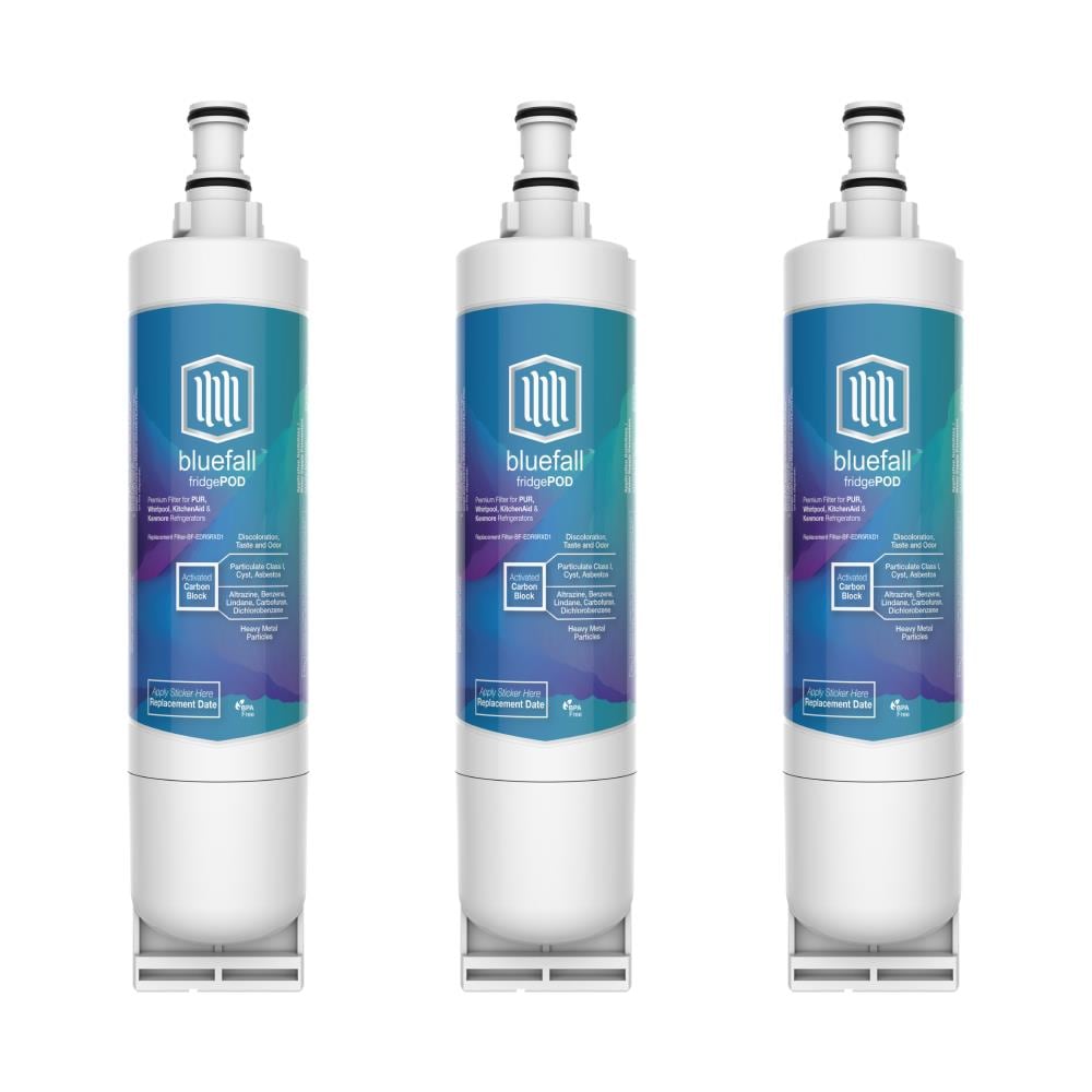 Bluefall BF-EDR5RXD1-3PACK Twist-in Refrigerator Water Filter FridgePod 3-Pack