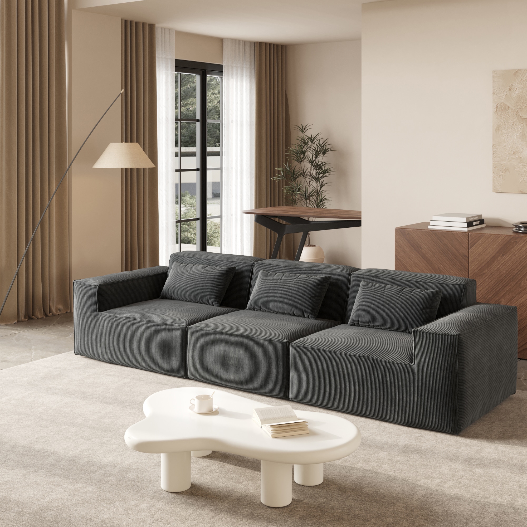 BuotiqHom DH-SF3-130BK Sofas-Loveseats - View #3