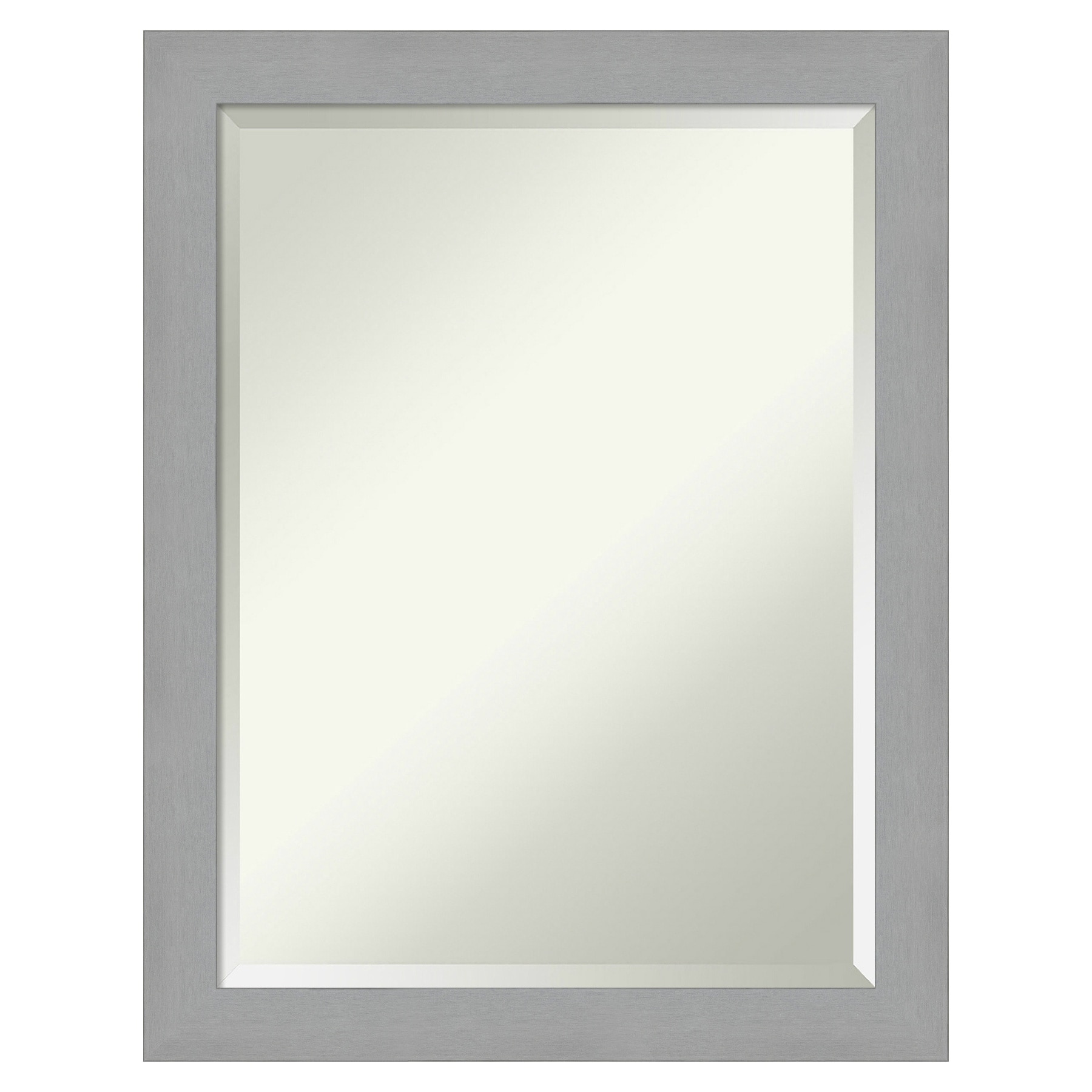 Amanti Art A17005479763 Brushed Nickel 21.5-Inches W x 27.5-Inches H Rectangle Brushed Nickel Framed Wall Mirror