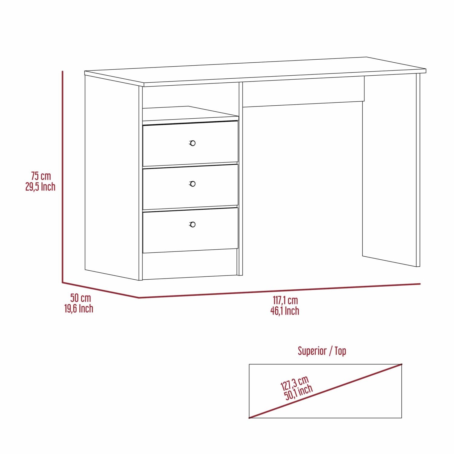 Streamdale Furniture B06280289 desks - View #8