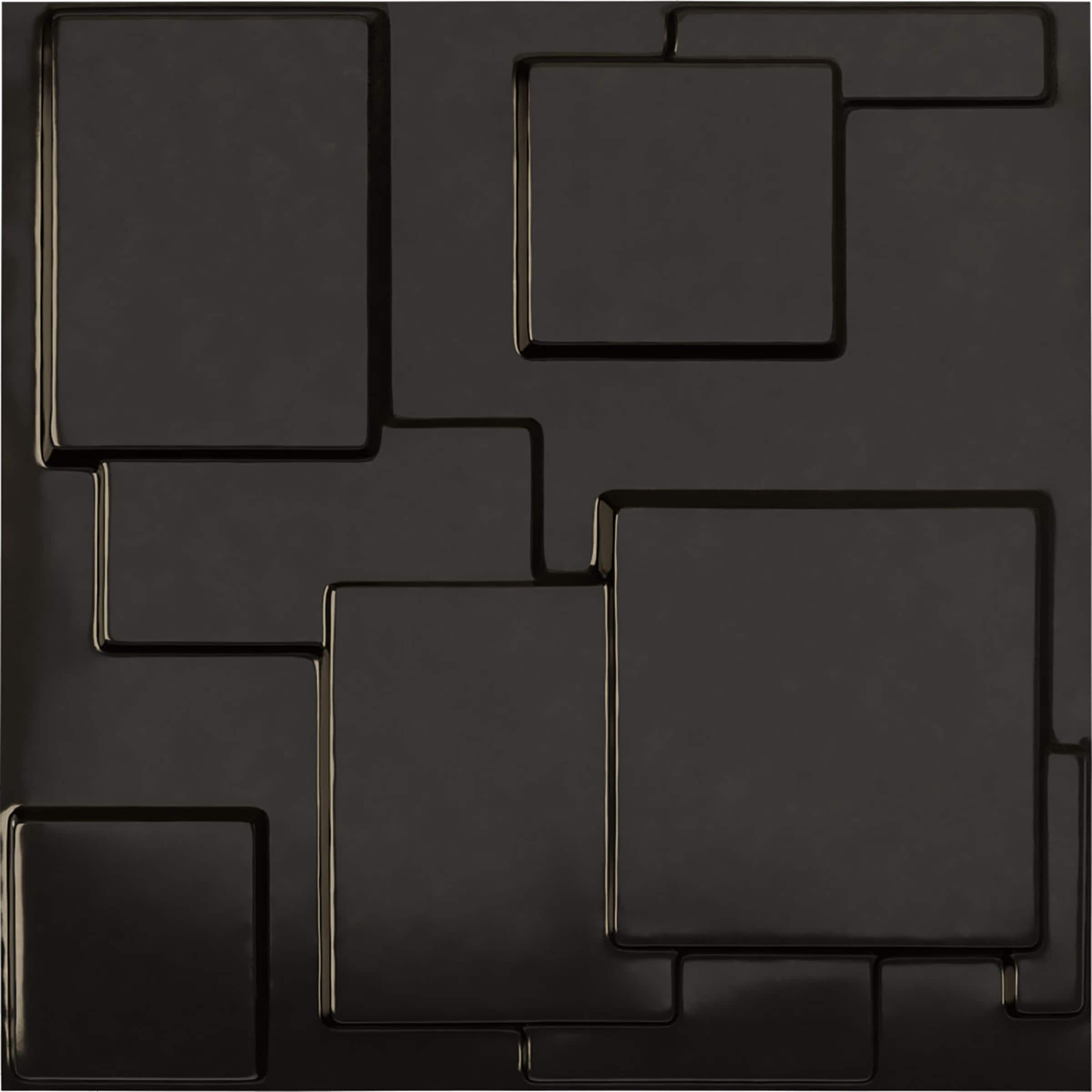 Ekena Millwork WP20X20GOECA 19-5/8-in x 19-5/8-in Embossed Paintable/Stainable Black PVC Abstract Wall Panel ( 2.67-sq ft )