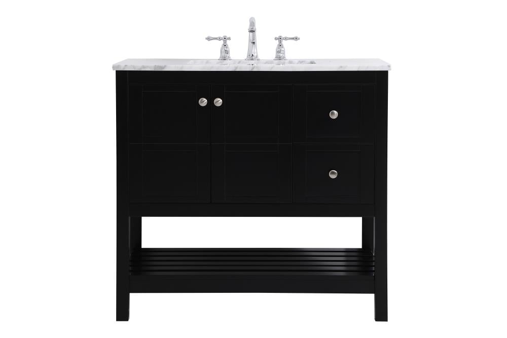 Elegant Decor First Impressions 36-in Black Undermount Single Sink ...