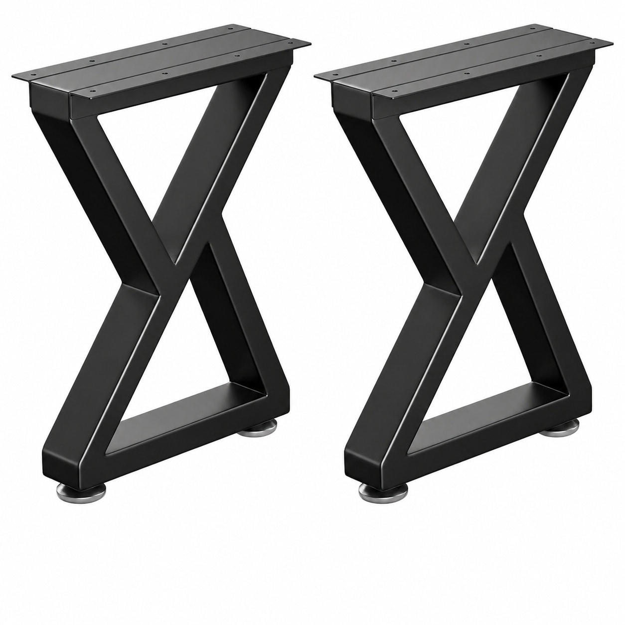 Aoibox -  16 in H x 11 8 in W Z Shaped Metal Furniture Legs with Adjustable Feet for Coffee Table...