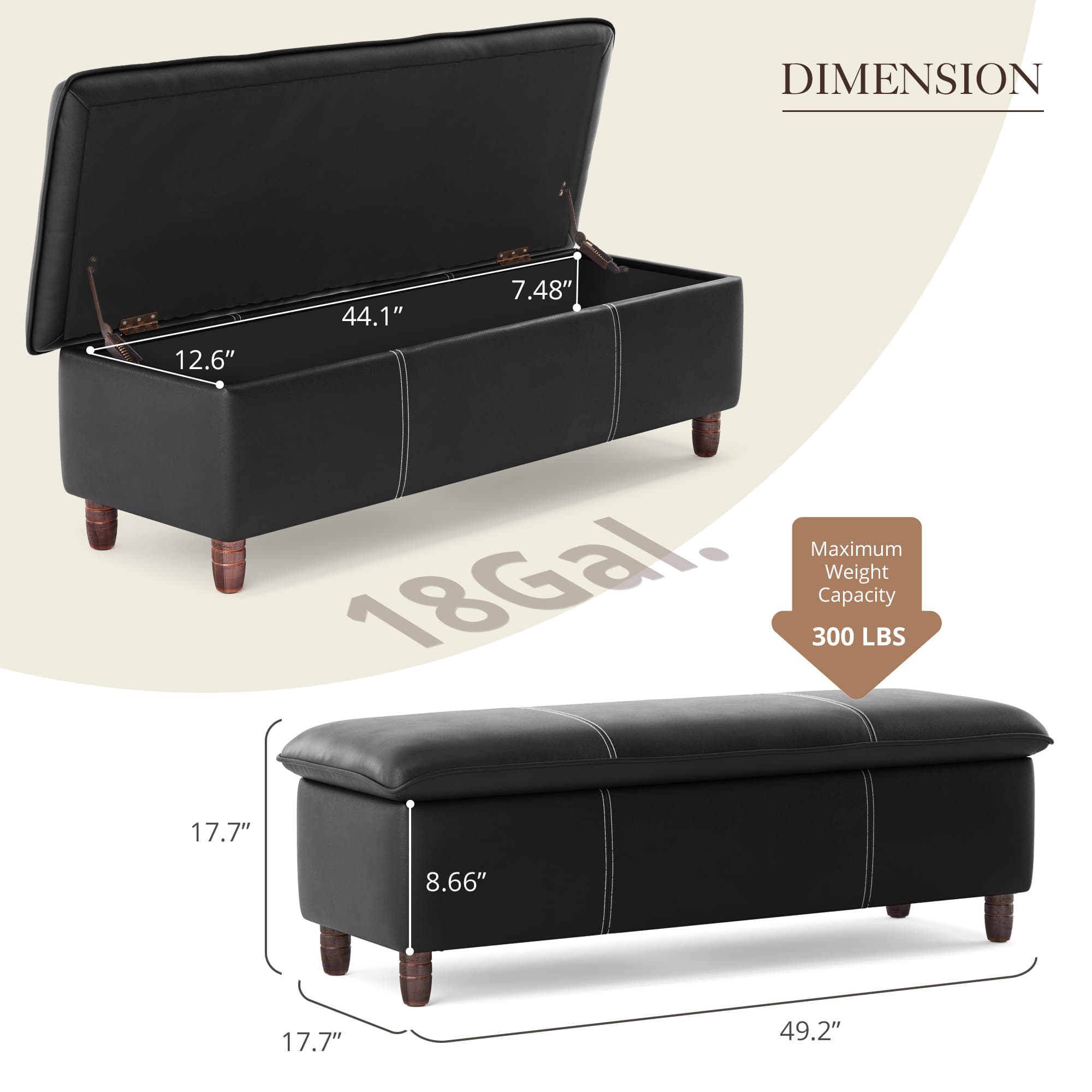 Hosworth DJ-008-01LS-ST2 bench - View #5