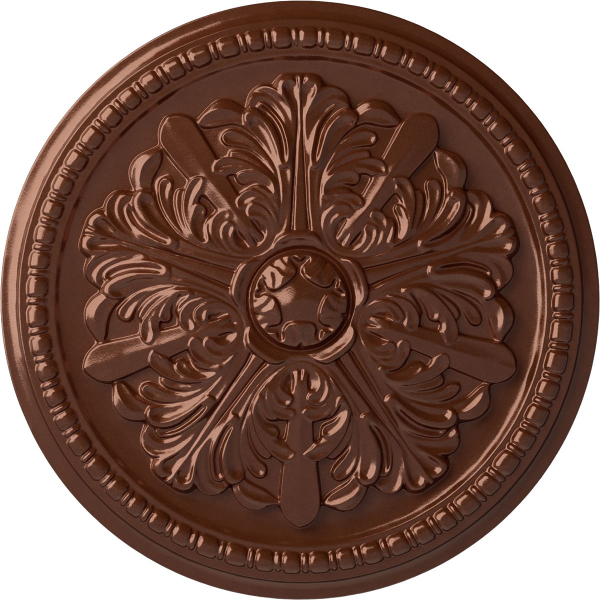 Ekena Millwork CM16SWCPS Swindon 16.875-in W x 16.875-in L Painted Copper Penny Polyurethane Whole Ceiling Medallion