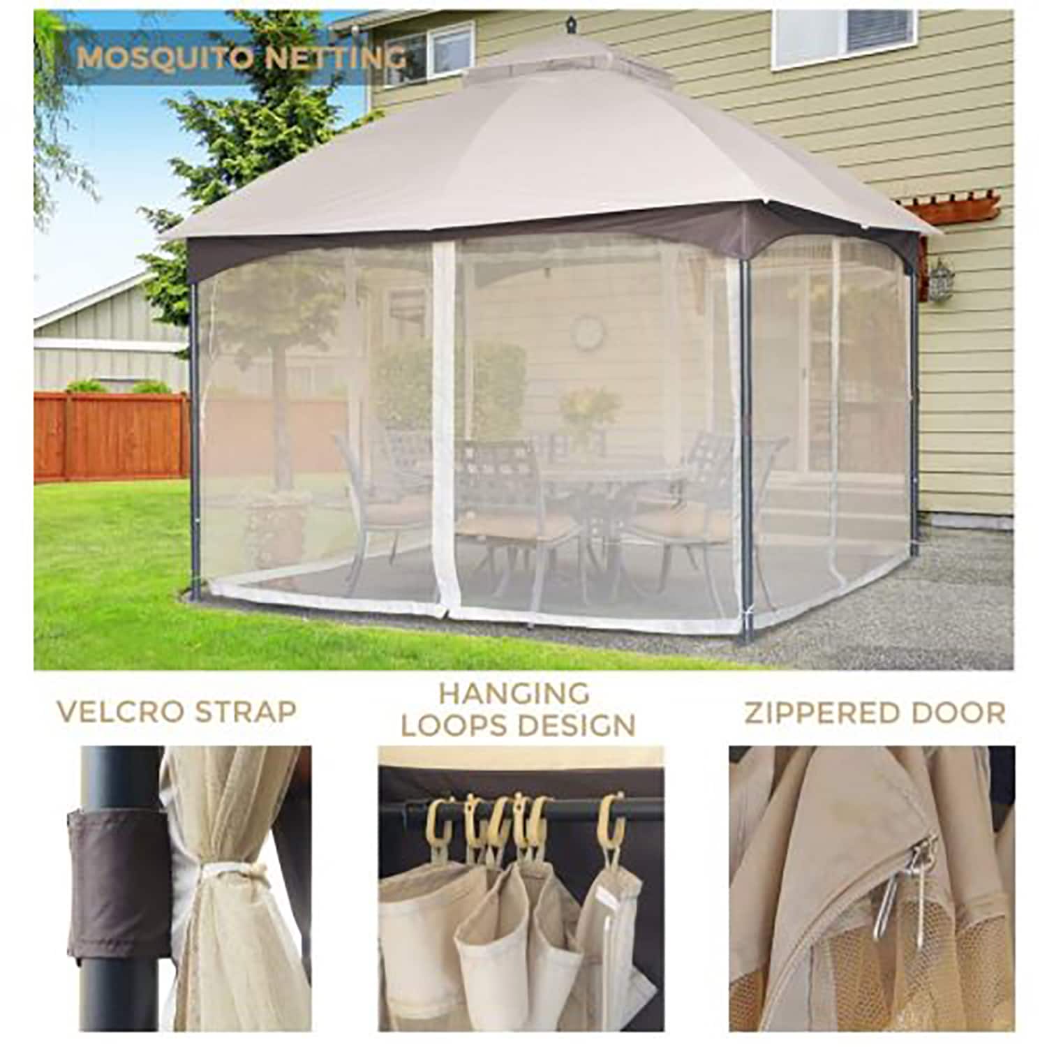 GZMR GZ-W2259G87 Wood-Resin-Gazebos - View #3