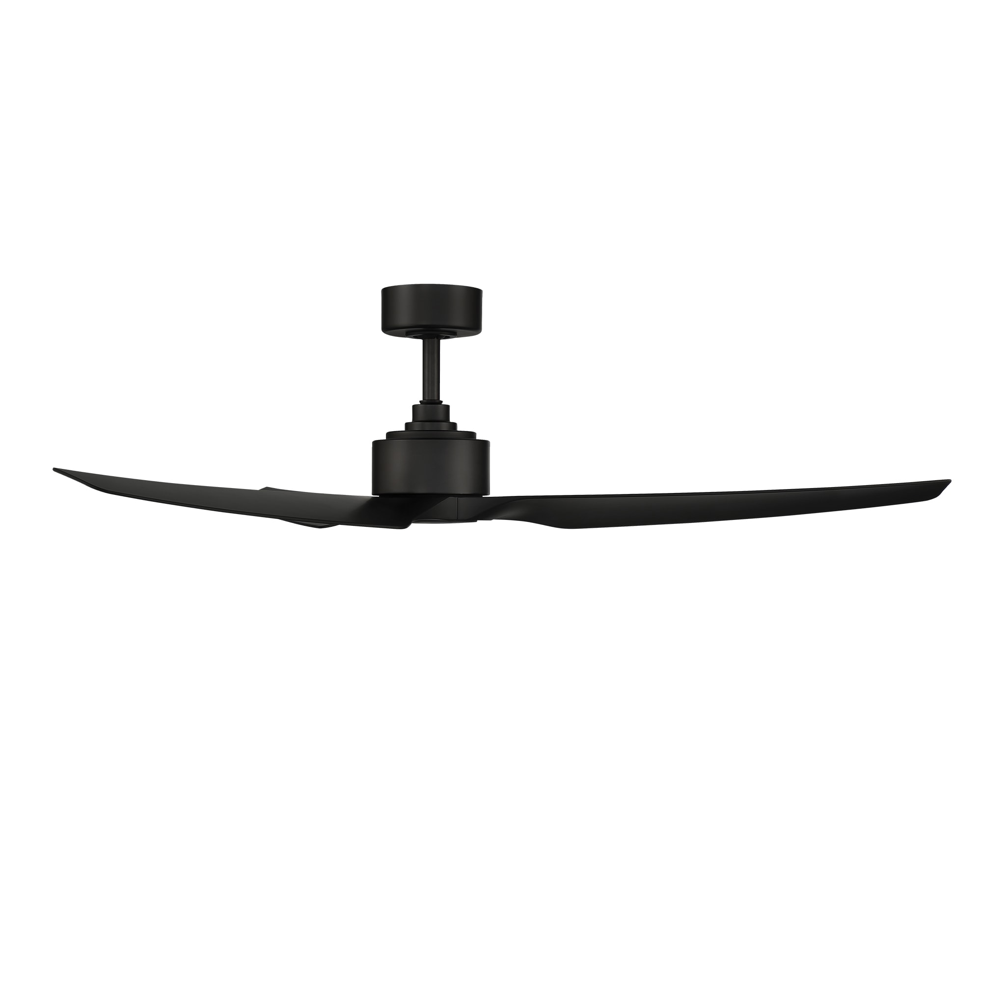 60" Matte Black Smart Ceiling Fan with Remote and 3 Blades