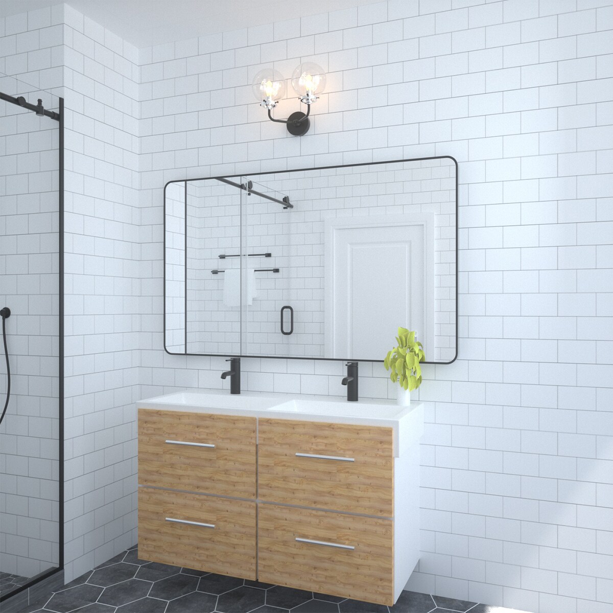 Forclover TAK-FMR6036MB Framed-Bath-Mirrors - View #2