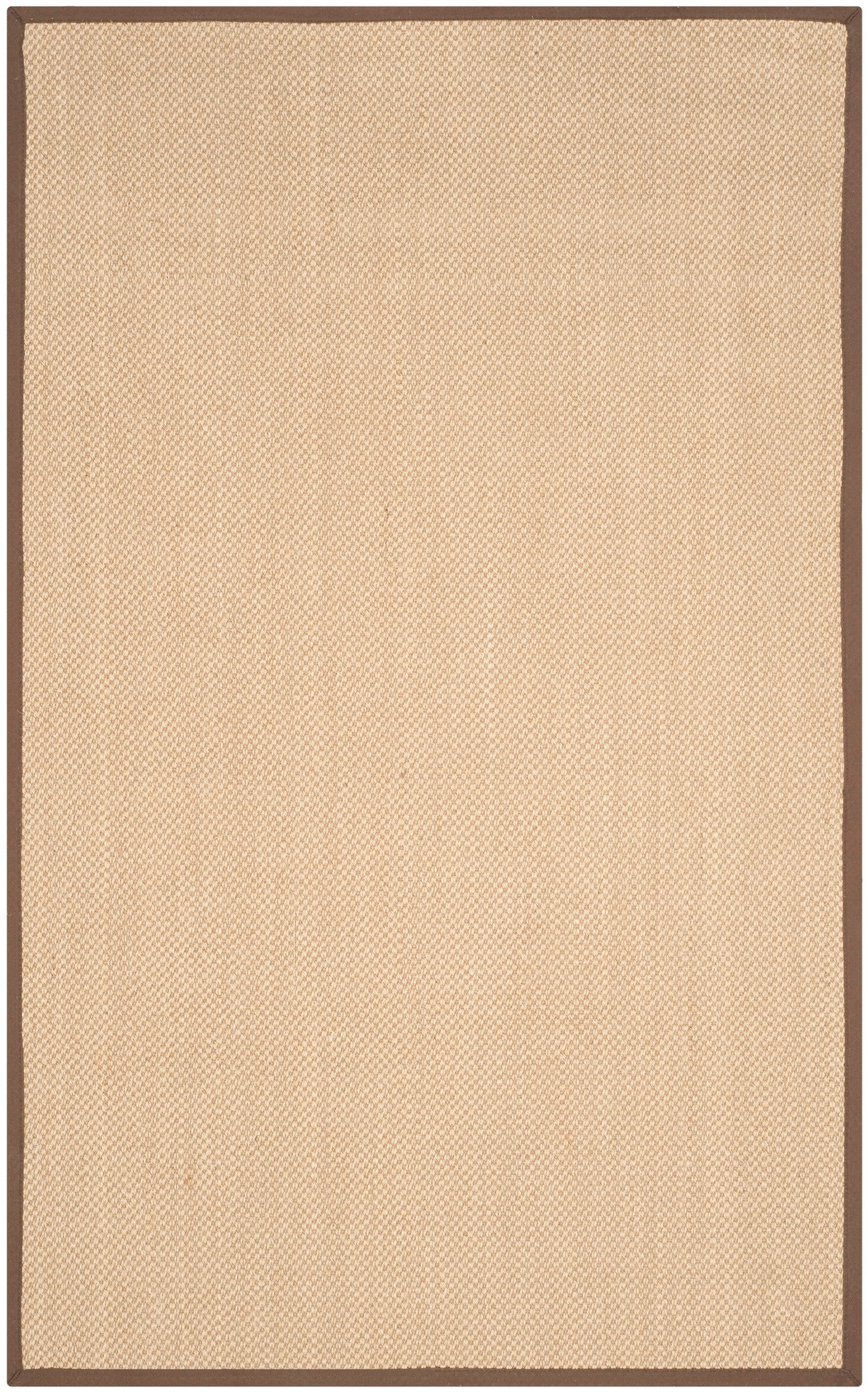 Maize and Brown Hand-Knotted Natural Fiber Area Rug