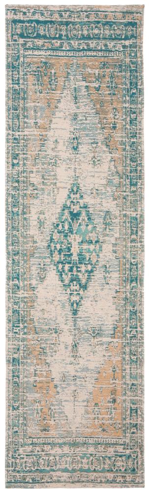 Safavieh CLV113J-28 Classic Vintage Hayla 2 x 8 (ft) Loomed Polyester Aqua Rectangular Indoor Distressed/Overdyed Vintage Runner rug