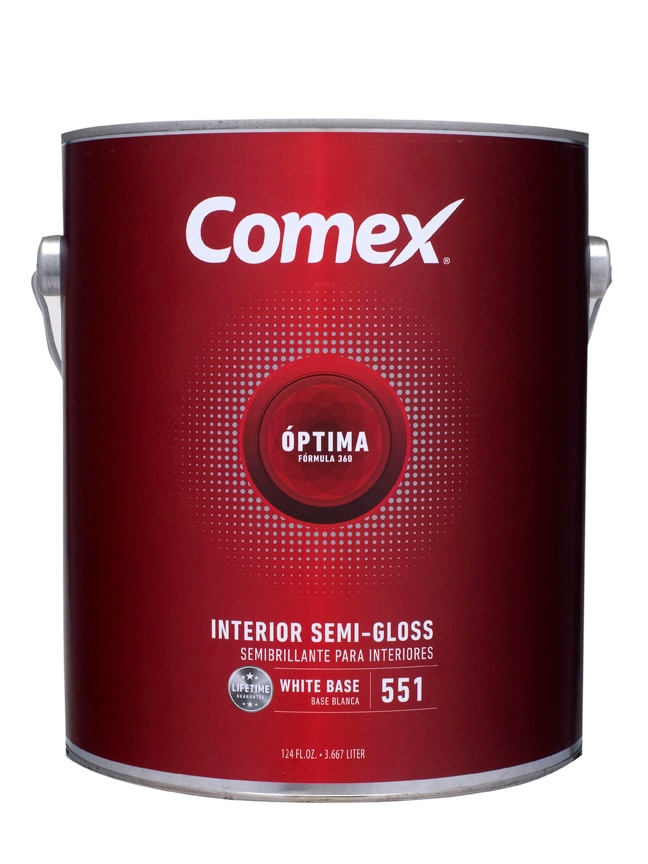 Comex Semi-gloss White (White Base) Tintable Latex Interior Paint  (1-Gallon) at 