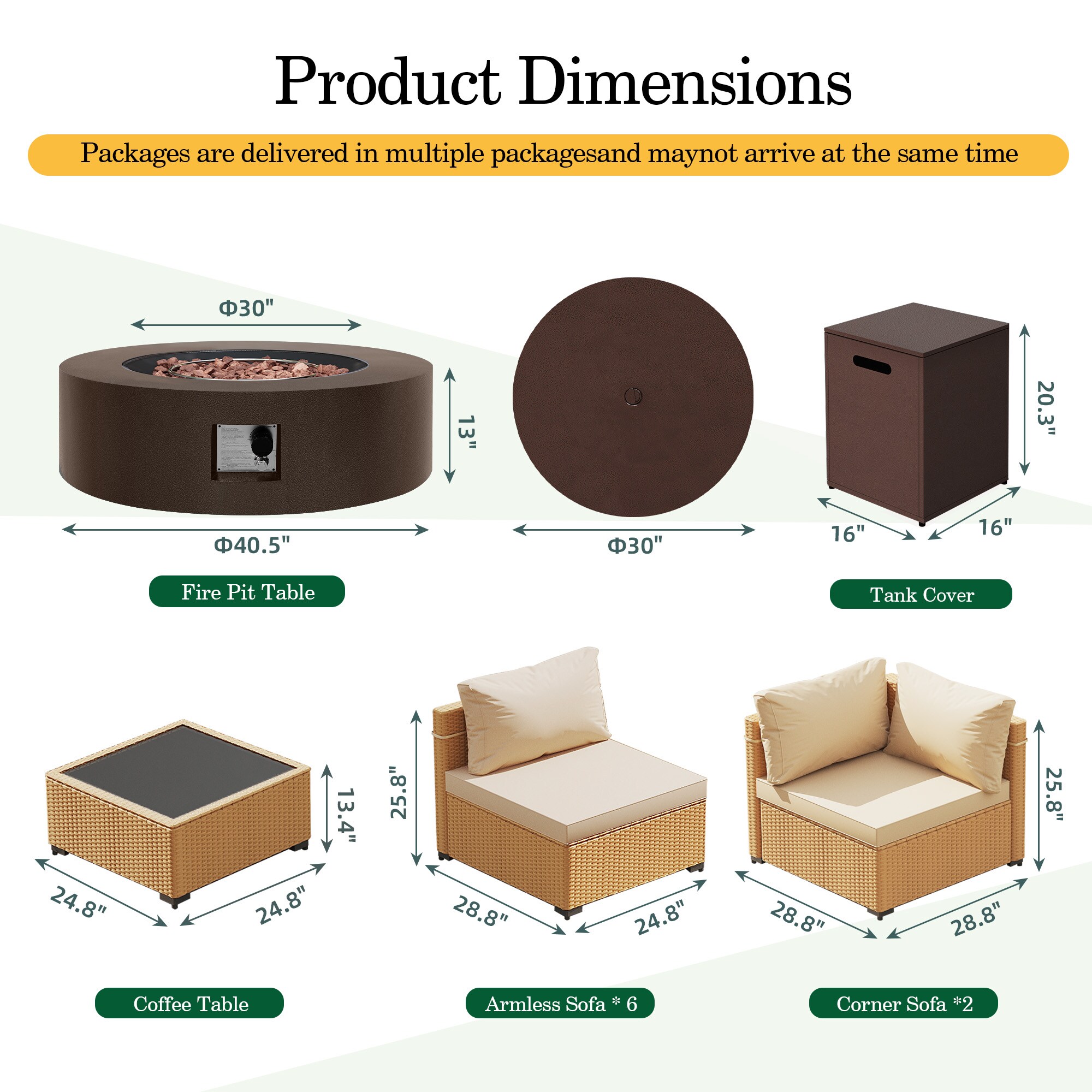 Patio Watcher LS-RT9-KD42BR-Y1 Patio-Conversation-Sets - View #3