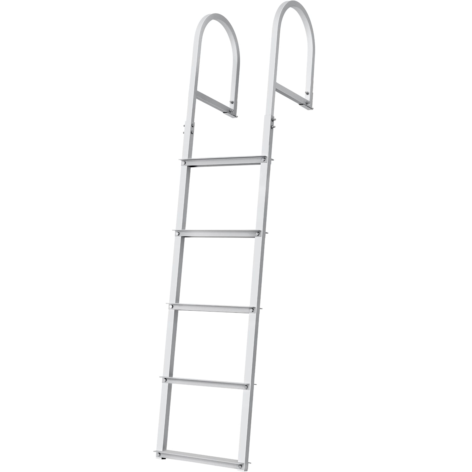 GIVIMO 5-Step Removable Dock Ladder - 500-lb Capacity Aluminum Alloy Pontoon Boat Ladder - 3.1-in Wide Steps with Nonslip Rubber Mat - 12-in Step Spacing - for Lake Pool Marine Boarding #LW102GIVSS2794