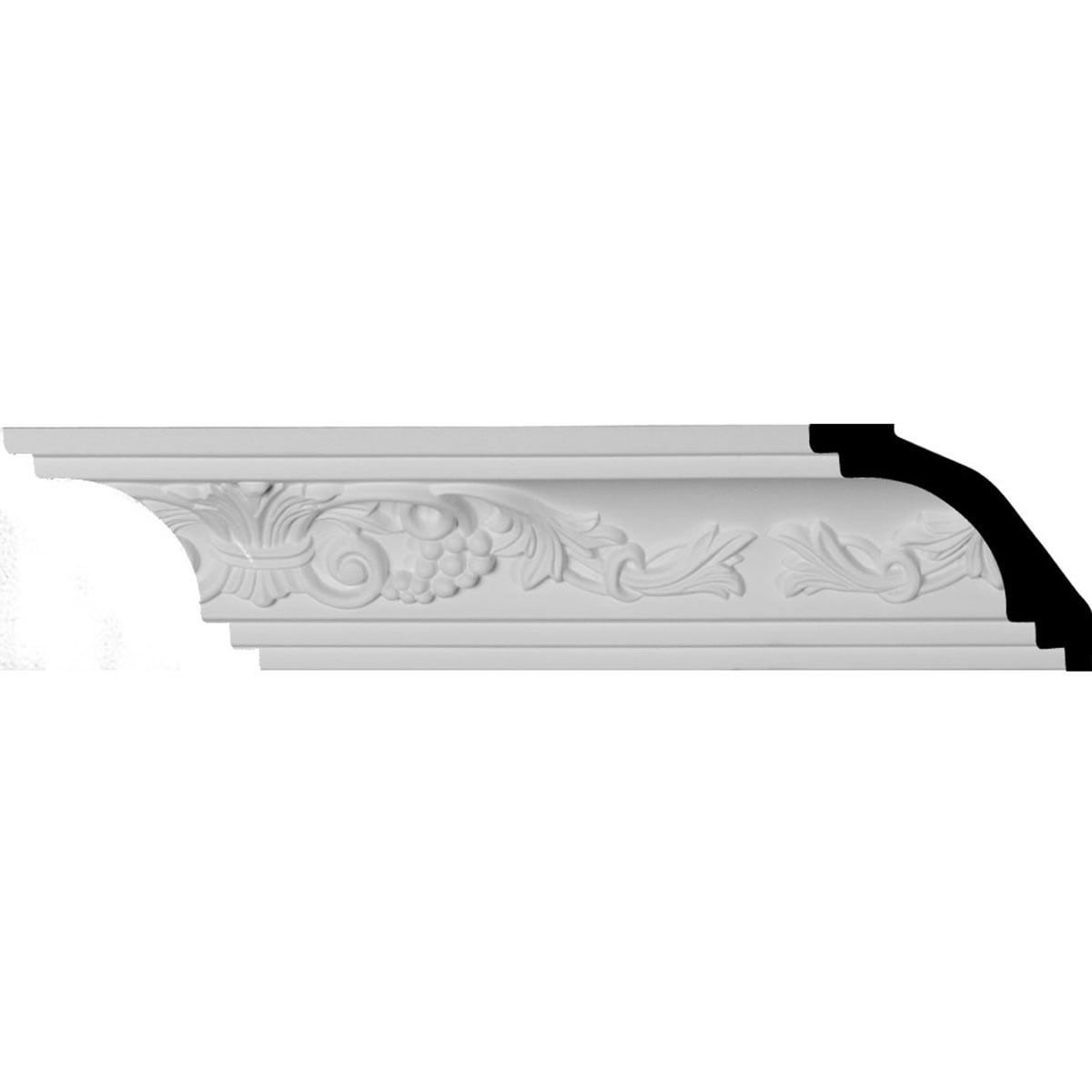 Ekena Millwork MLD02X02X03QU-CASE-2 Quentin 2-1/2-in x 7-ft 10-1/2-in Primed Urethane MLD02X02X03QU-CASE-2 Crown Moulding 2 -Pack