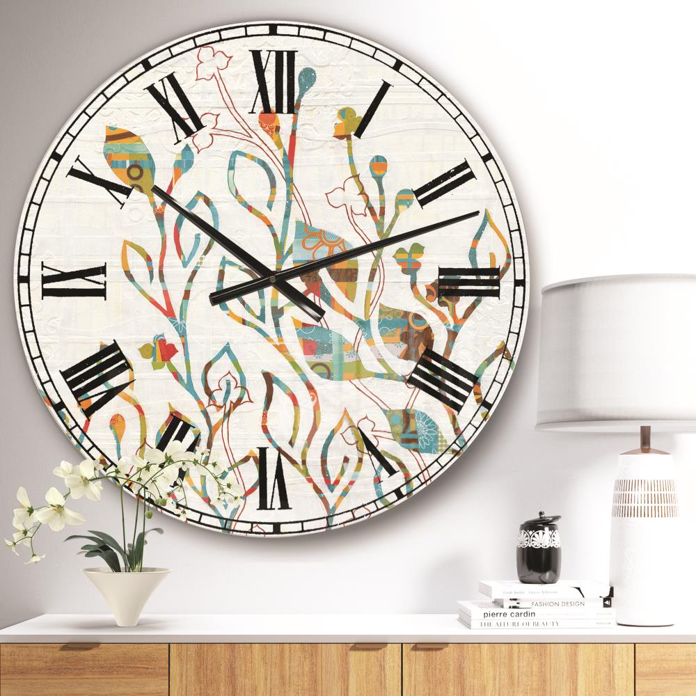 Designart CLM31107-C23 Analog Round Wall Farmhouse