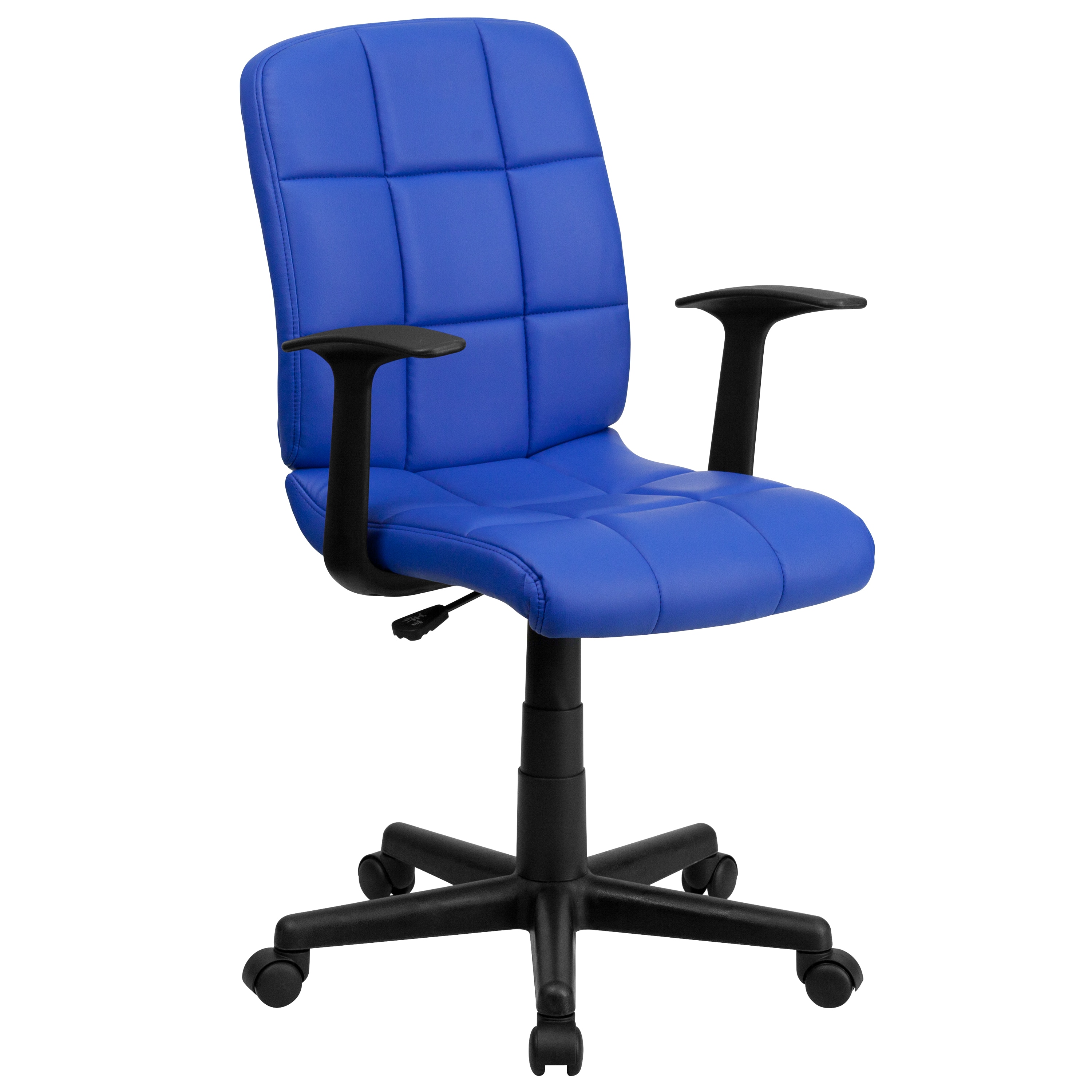 Flash Furniture 847254070720 Clayton Blue Contemporary Adjustable Height Swivel Vinyl Task Chair