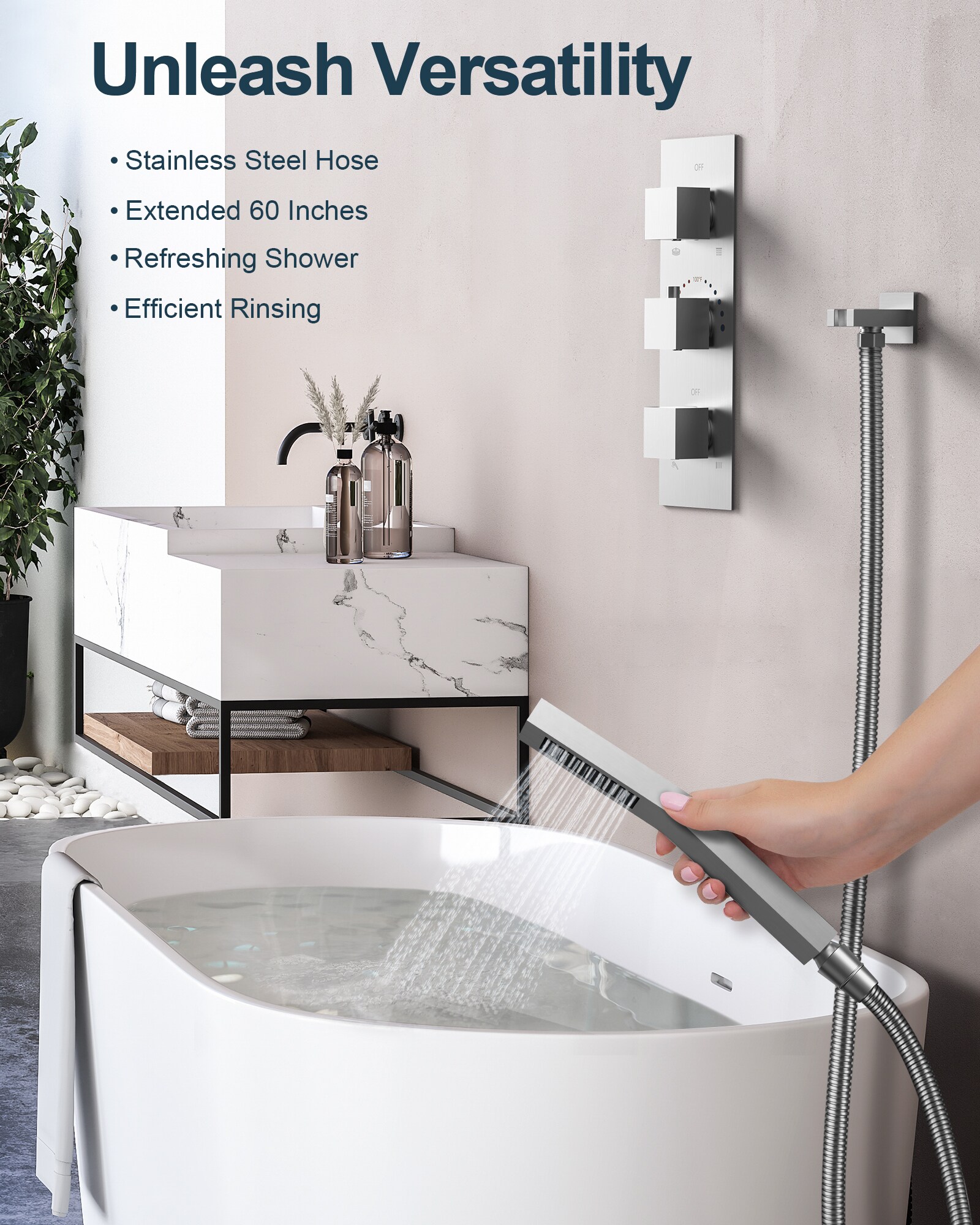 GRANDJOY SFS-1067-NK12 Showerhead-Bar-Panels - View #7