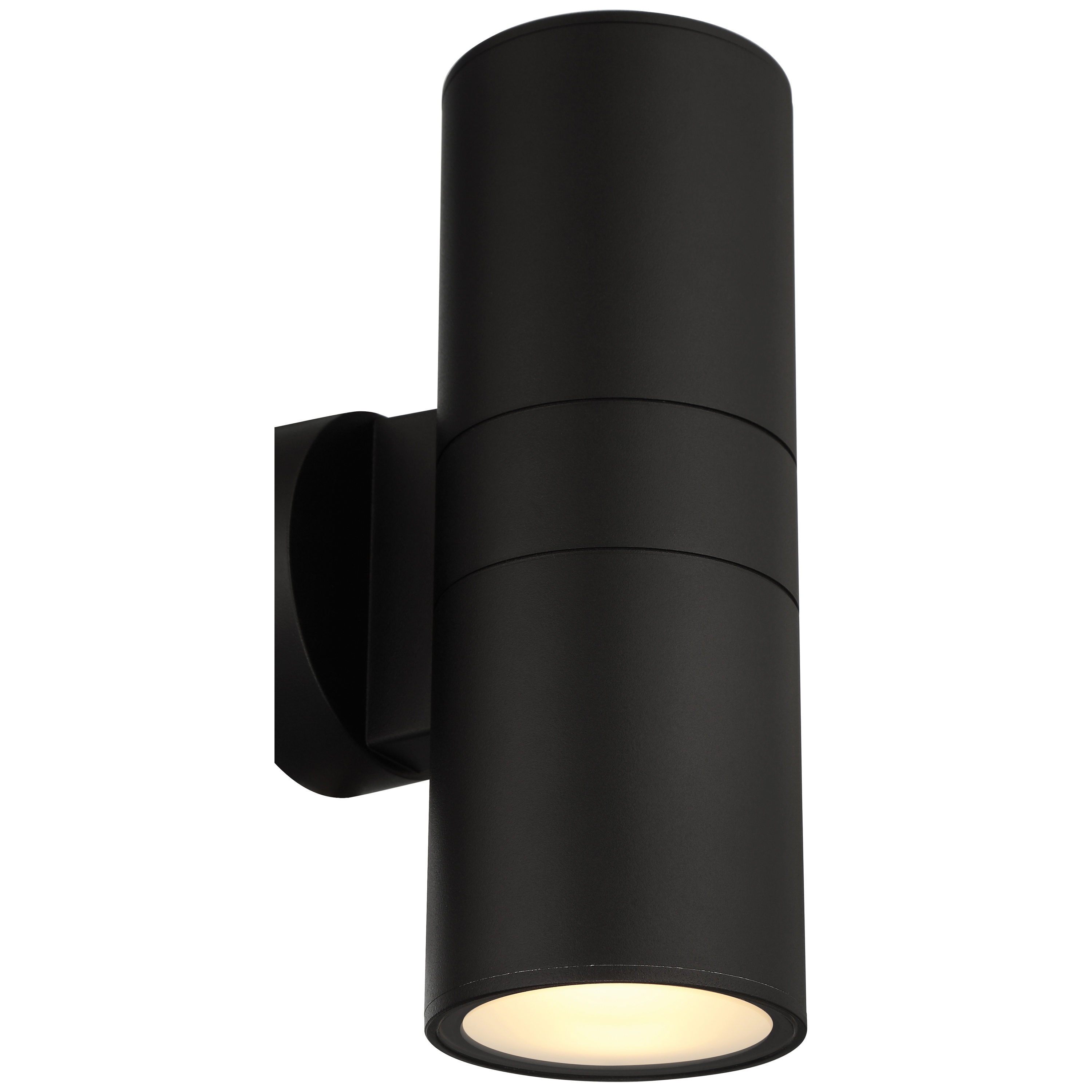 Matira Black Steel Cylinder Outdoor Wall Sconce