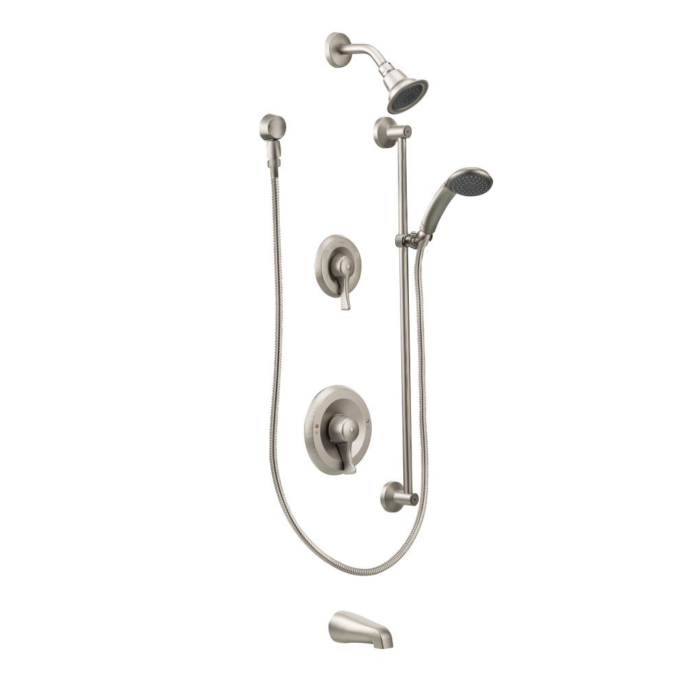 Moen T8343CBN Commercial Classic Brushed Nickel 1-handle Multi-head 3.53-in Round Shower Faucet (Valve Not Included)
