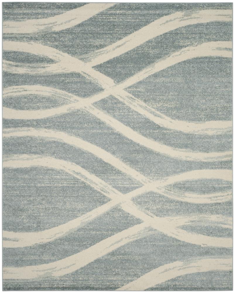 Safavieh ADR125T-9 Adirondack Rosten 9 x 12 (ft) Loomed Polypropylene Cream/Slate Rectangular Indoor Abstract Lodge Area rug
