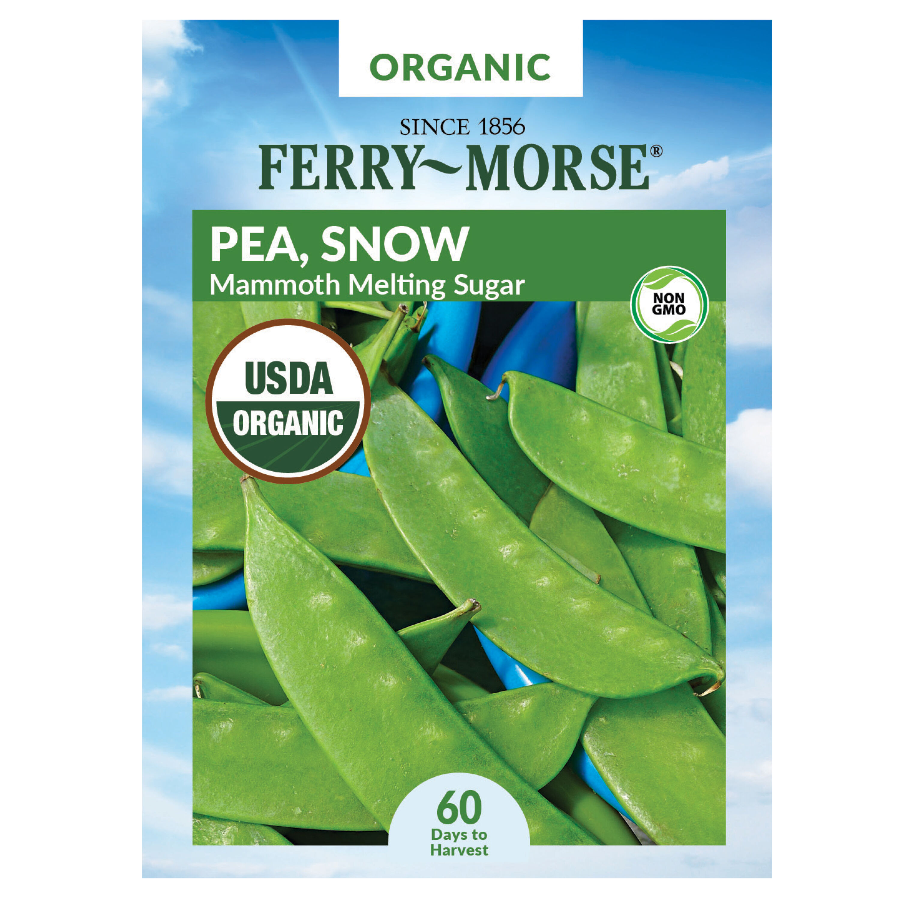 Ferry-Morse 914112.299.644033 Organic Pea Sugar Mammoth Melting Organic Vegetable Seeds 8 Gram(s)