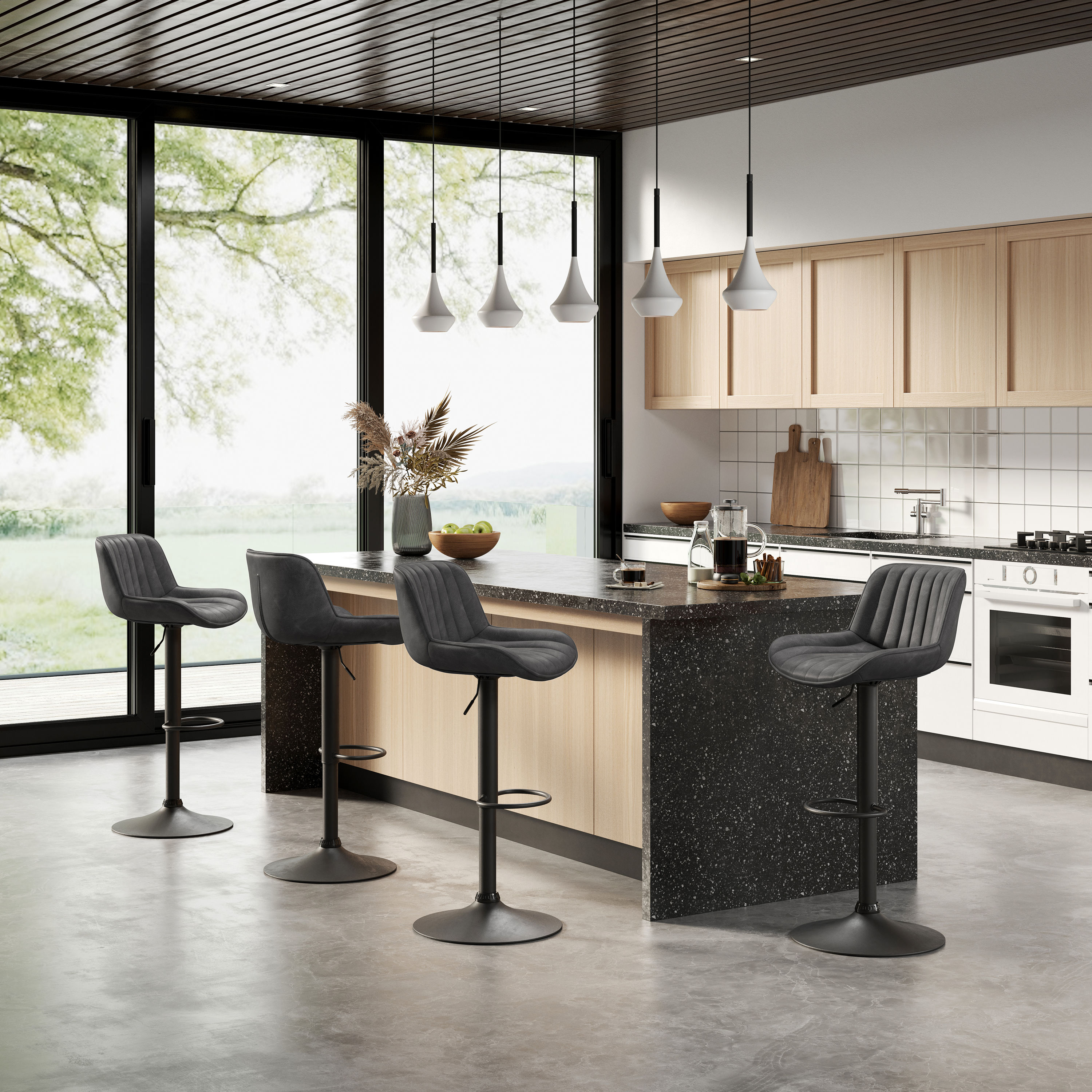 Art Leon BS022-2-BKBR-PU stools - View #8