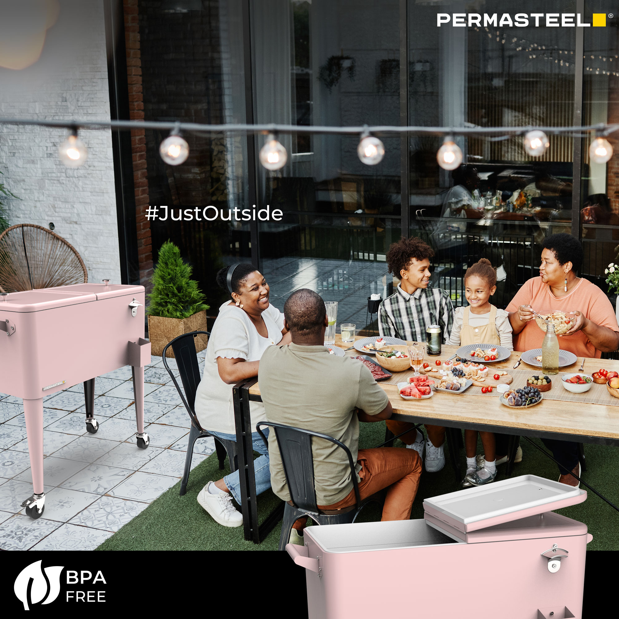 Permasteel PS-203 PINK Beverage-Coolers - View #7