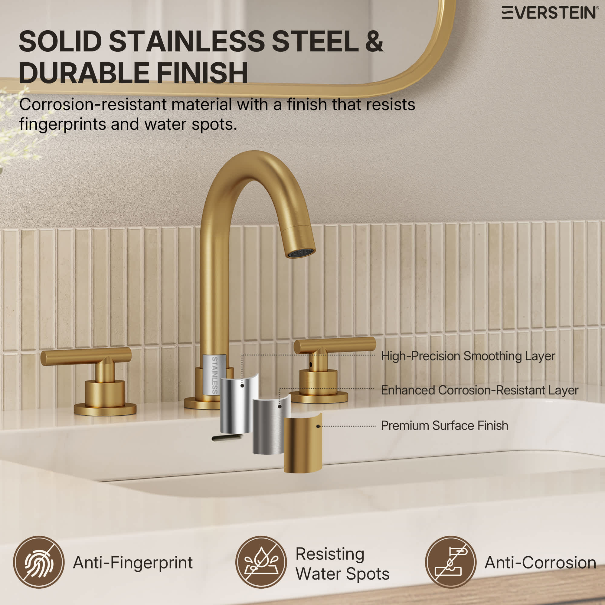 EVERSTEIN SFS-1112-GD Lavatory-Faucets - View #6