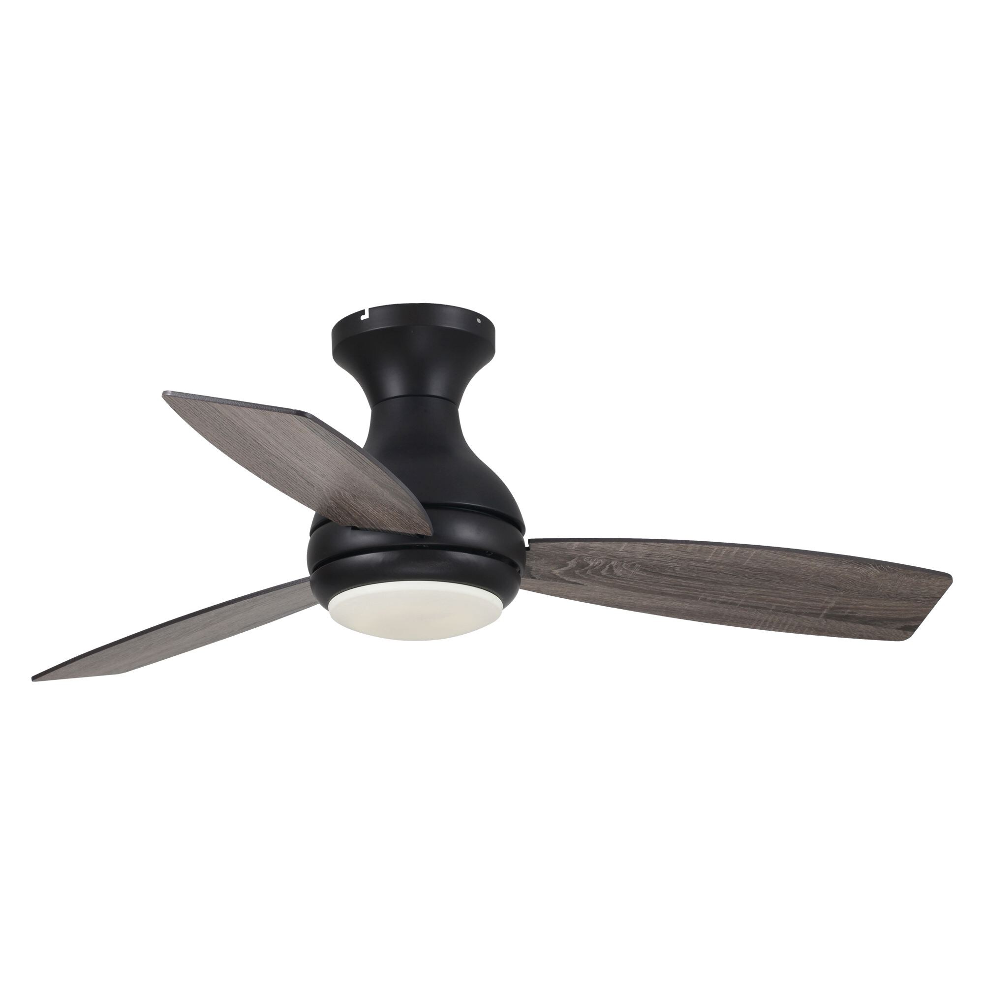 ELEGANT Ceiling Fans Black/White with LED Lights Kit Remote Control Noiseless Reversible DC Motor 3 Color Temperature Changeable,Modern Blade 48 Inch Fan Lighting 