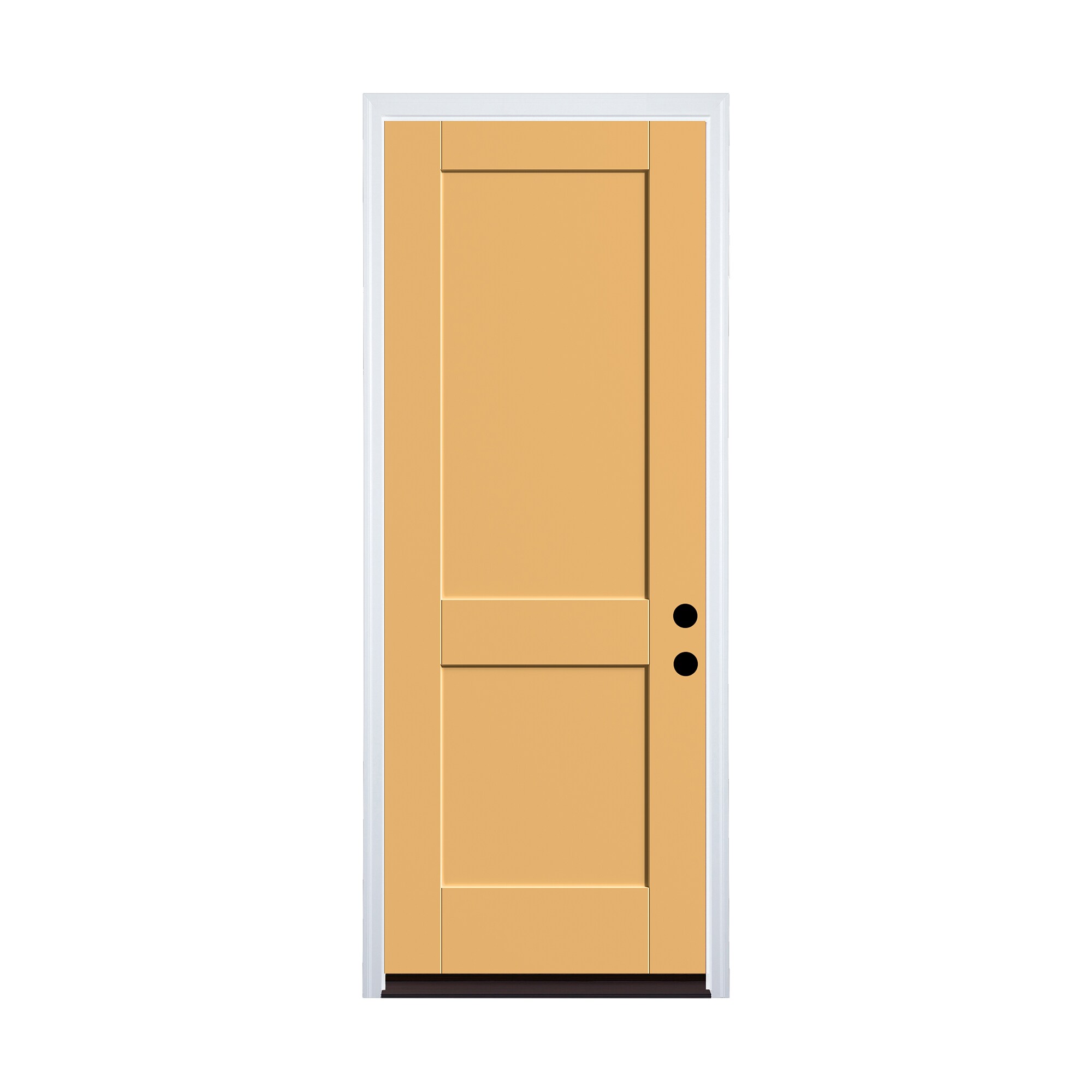 Therma-Tru 36-in x 96-in Fiberglass No Glass Painted Prehung Front Door with Brickmould Insulating Core